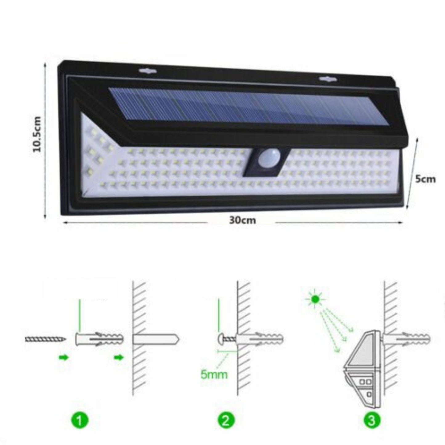 54 90 118 LED Solar Motion Sensor Light Security Lamp Floodlight