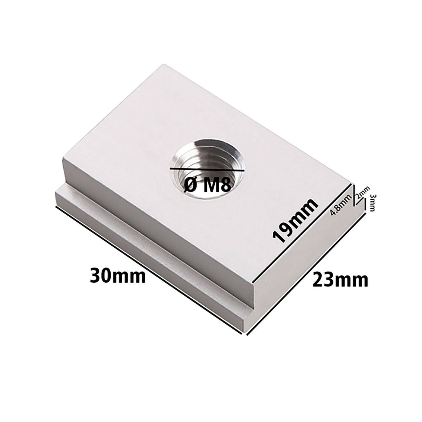 M8 Wood Working Aluminium Slider Tool Tslot Set - 5pcs