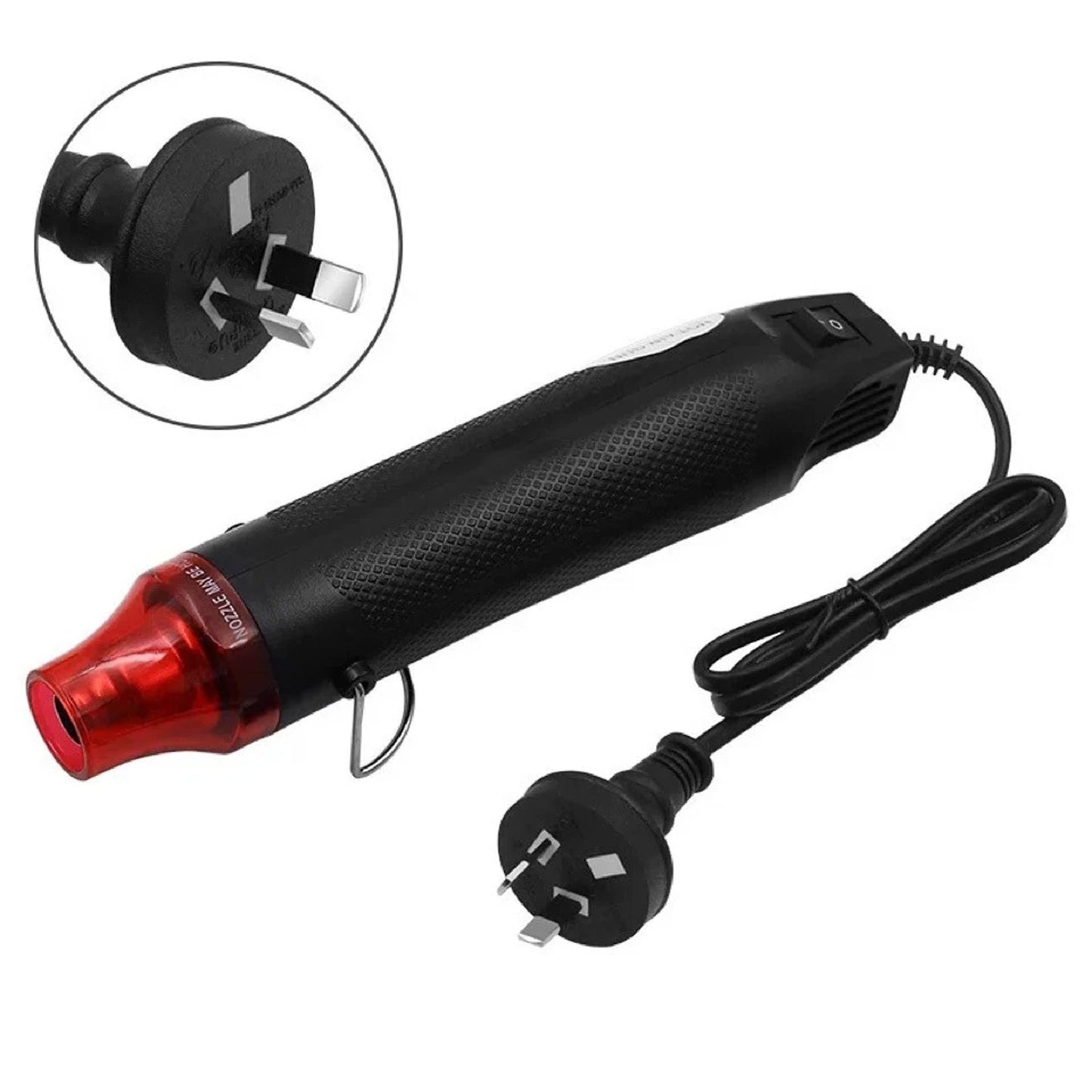 300W Electric Hot Air Gun For Crafts Epoxy Resin Shrink Wrap Vinyl - Black