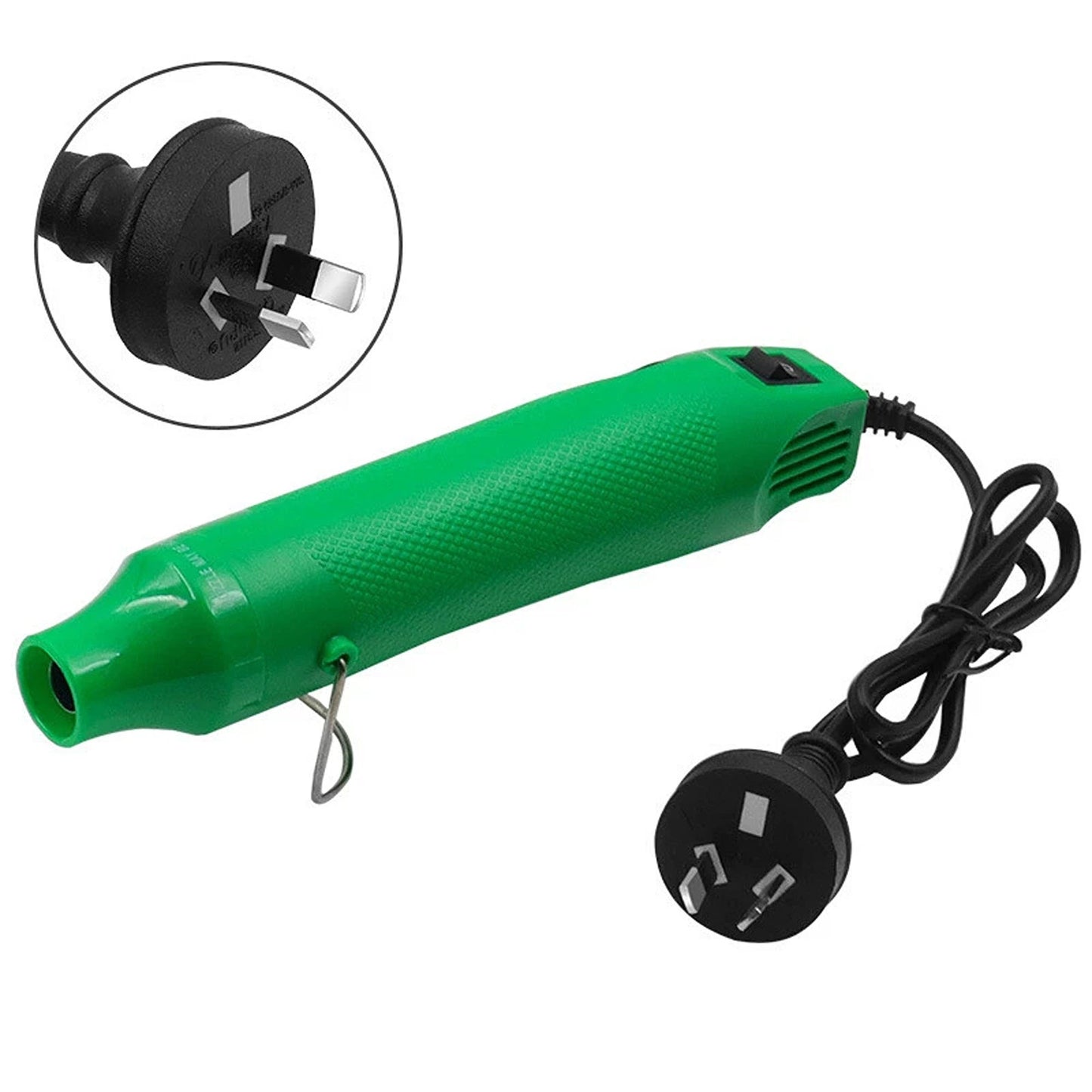 300W Electric Hot Air Gun For Crafts Epoxy Resin Shrink Wrap Vinyl - Green