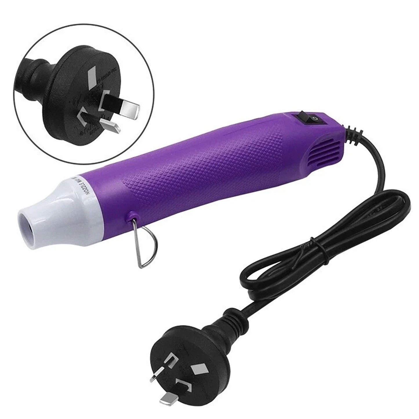 300W Electric Hot Air Gun For Crafts Epoxy Resin Shrink Wrap Vinyl - Purple