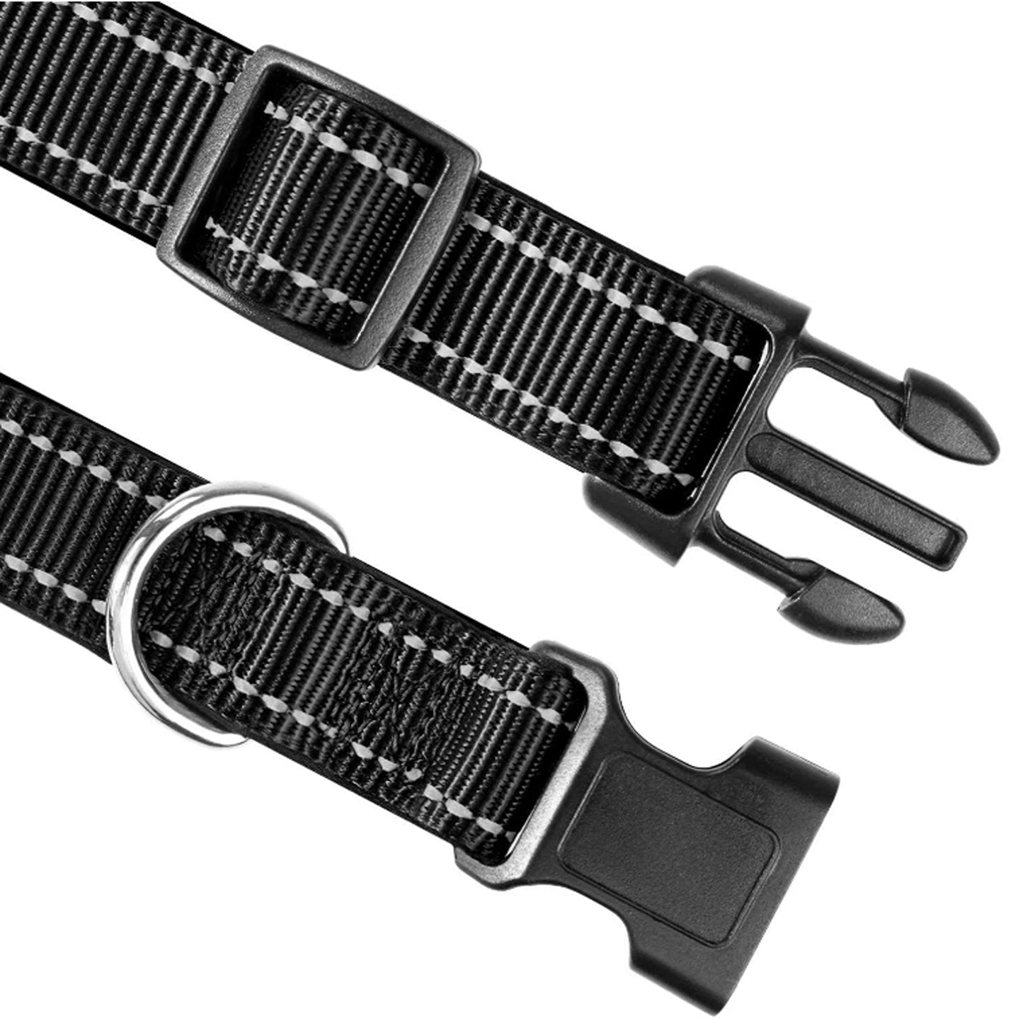 Sky Blue Adjustable Pet Collar with Safety Lock Buckle