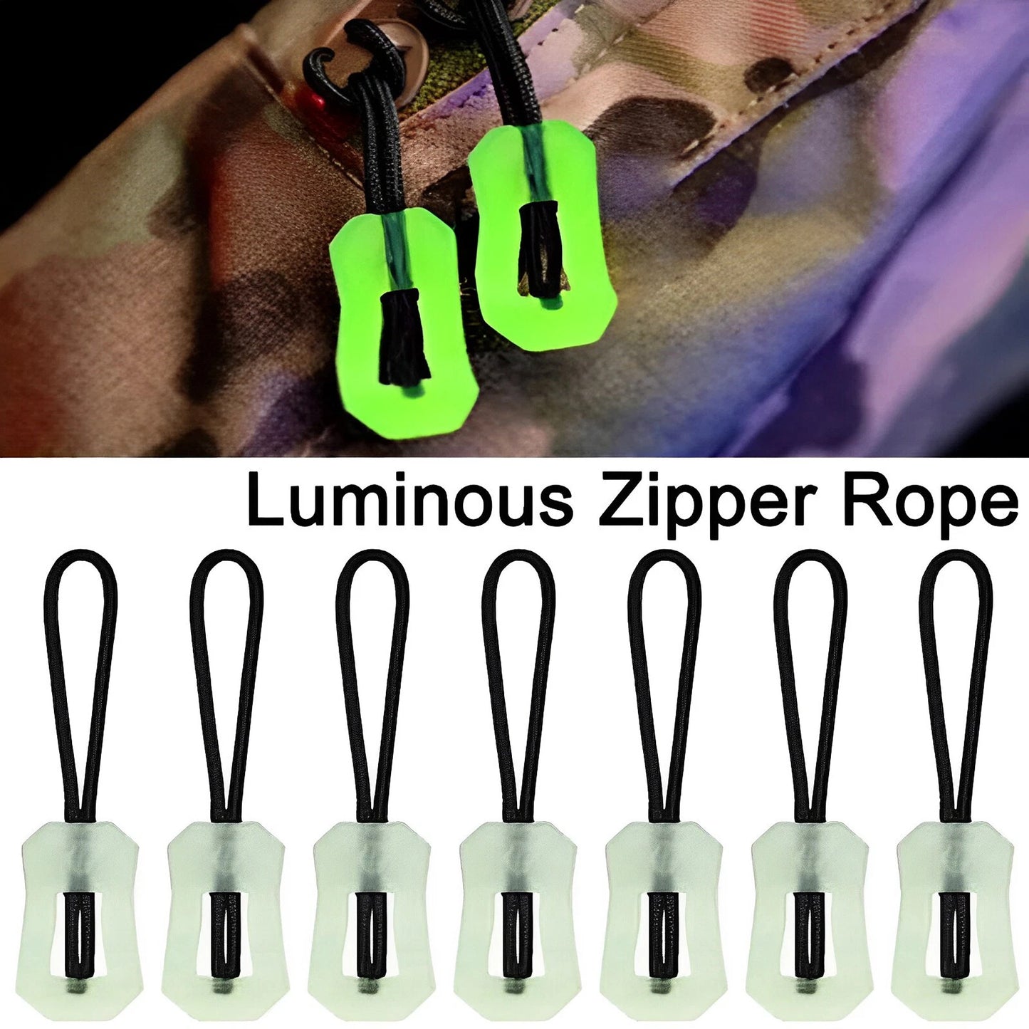 Luminous Zipper Puller Heads for Repair and Replacement