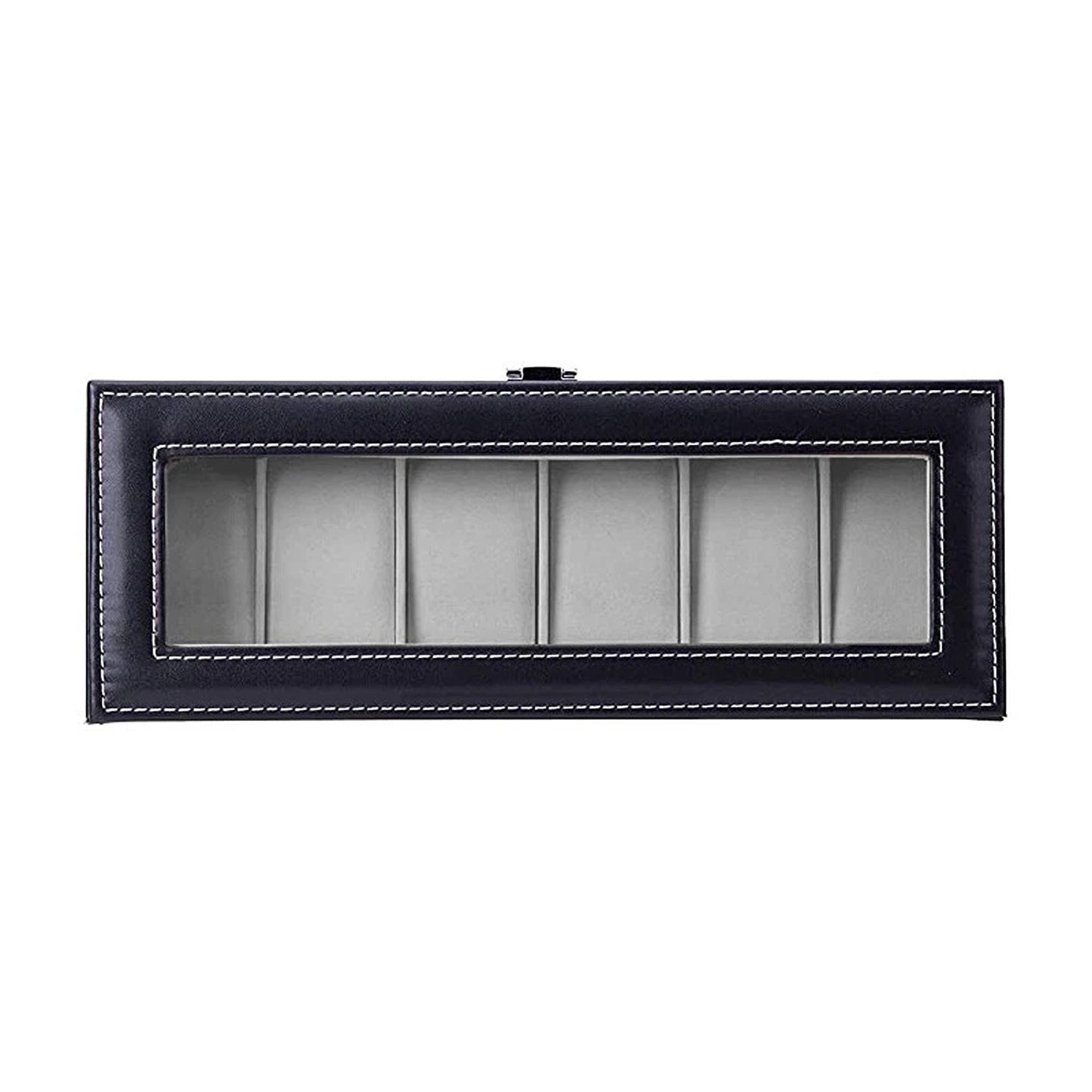 Leather Watch Display Storage Box for 6 Watches