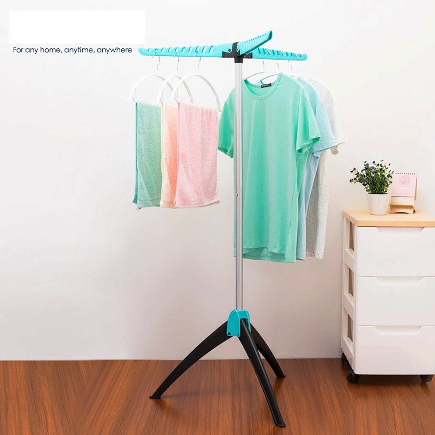 Foldable Clothes Drying Rack Collapsible Laundry Stand 135cm