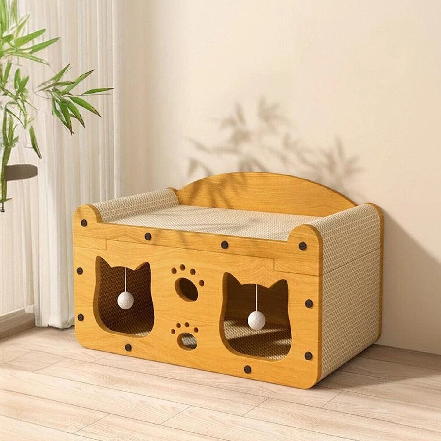 Cat Scratching Board and House All in One Wear Resistant Toy
