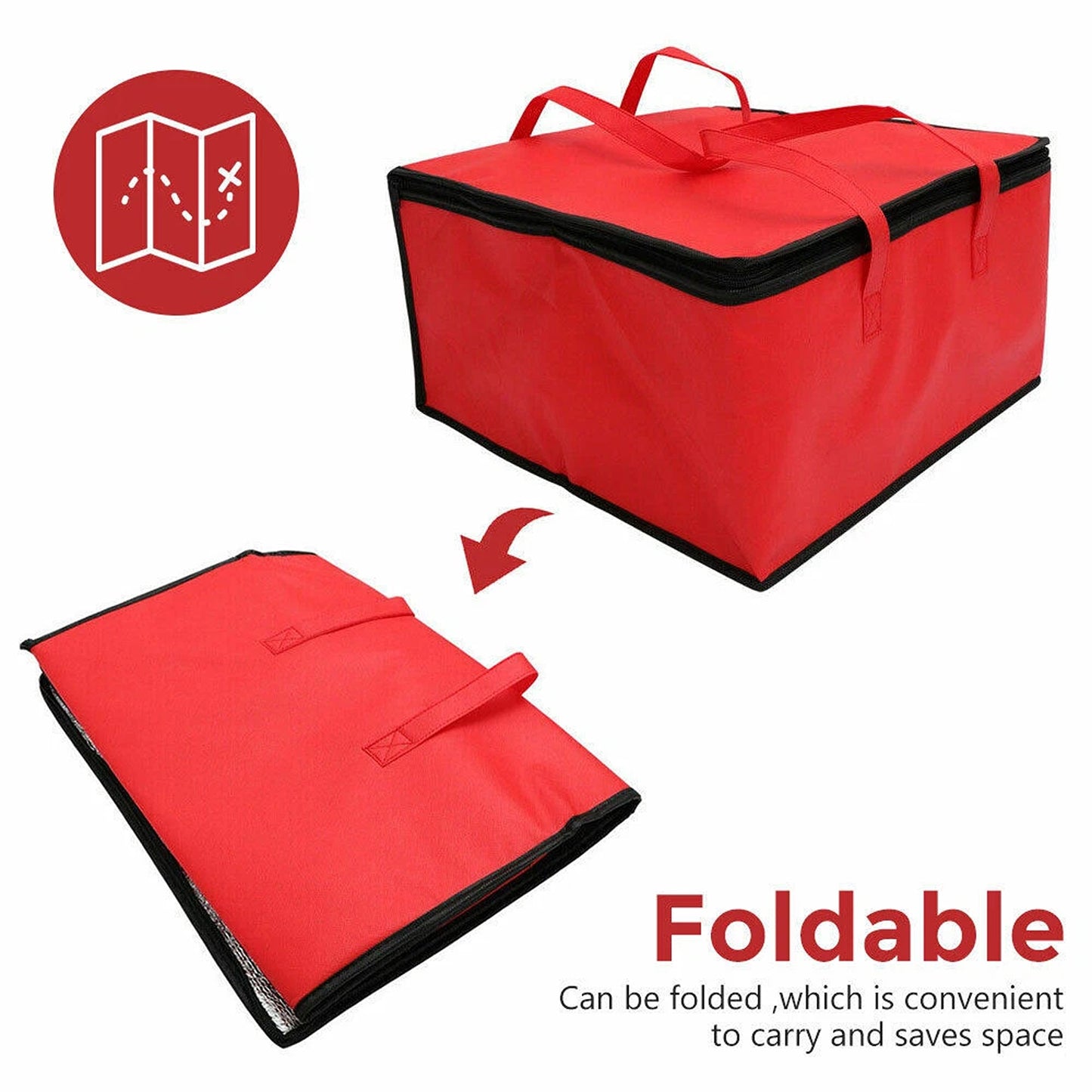 Reusable Insulated Delivery Bag for Food Transport and Storage