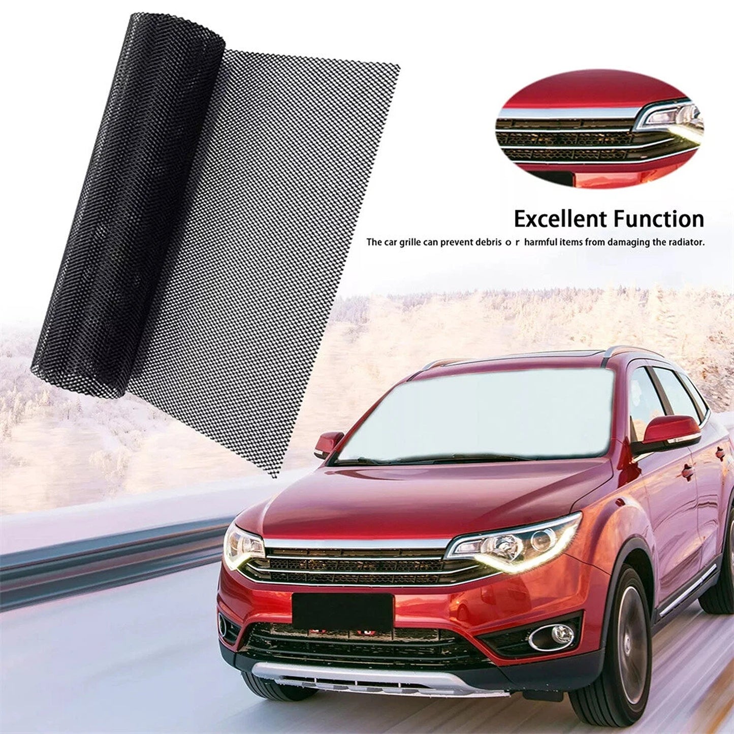 Universal Car Grille Mesh Aluminum Alloy Insert for Bumper