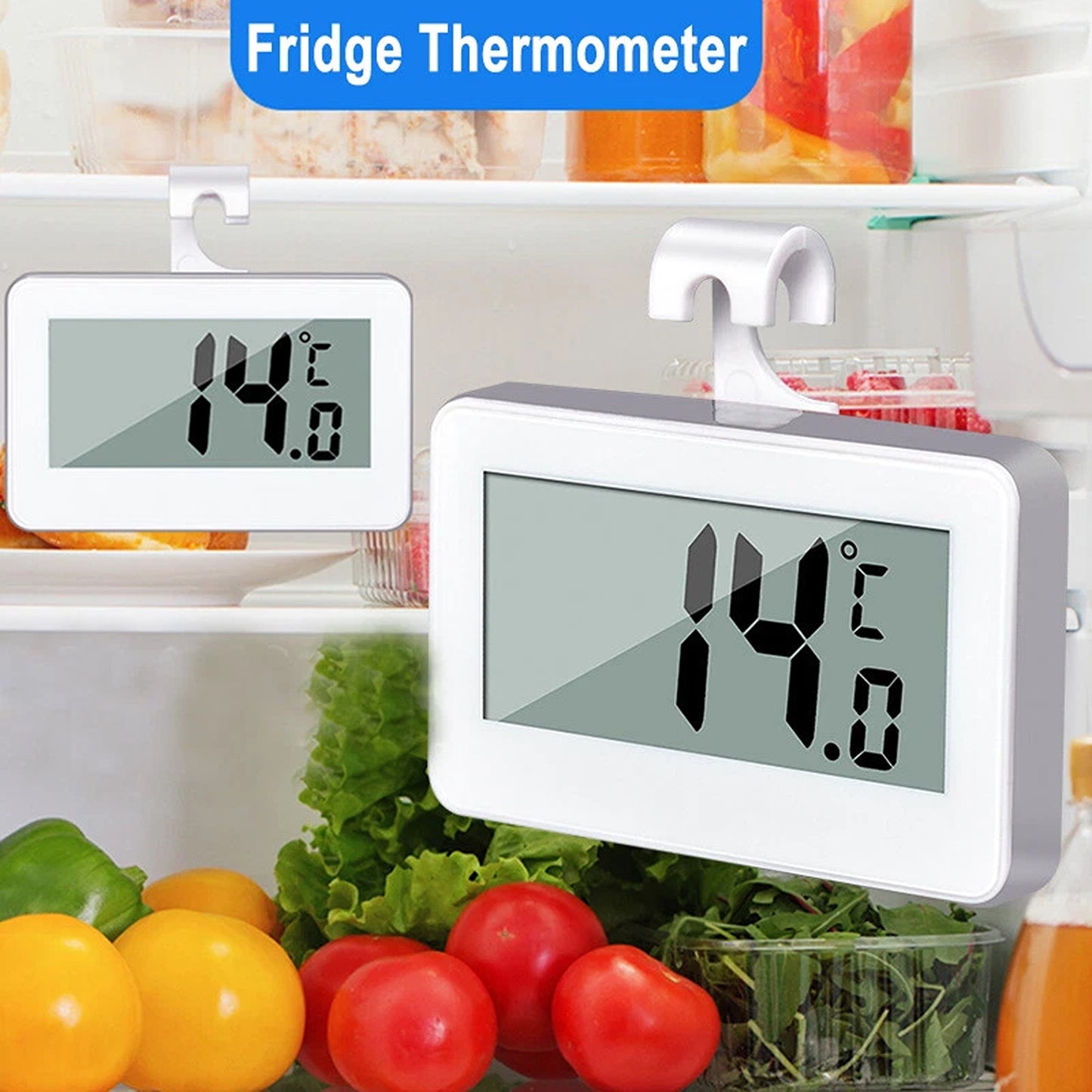 Digital Kitchen Thermometer Waterproof with Hook and Magnet