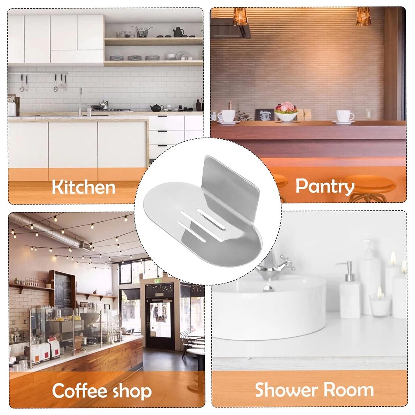 Stainless Steel Wall Mounted Soap Dish for Bathroom