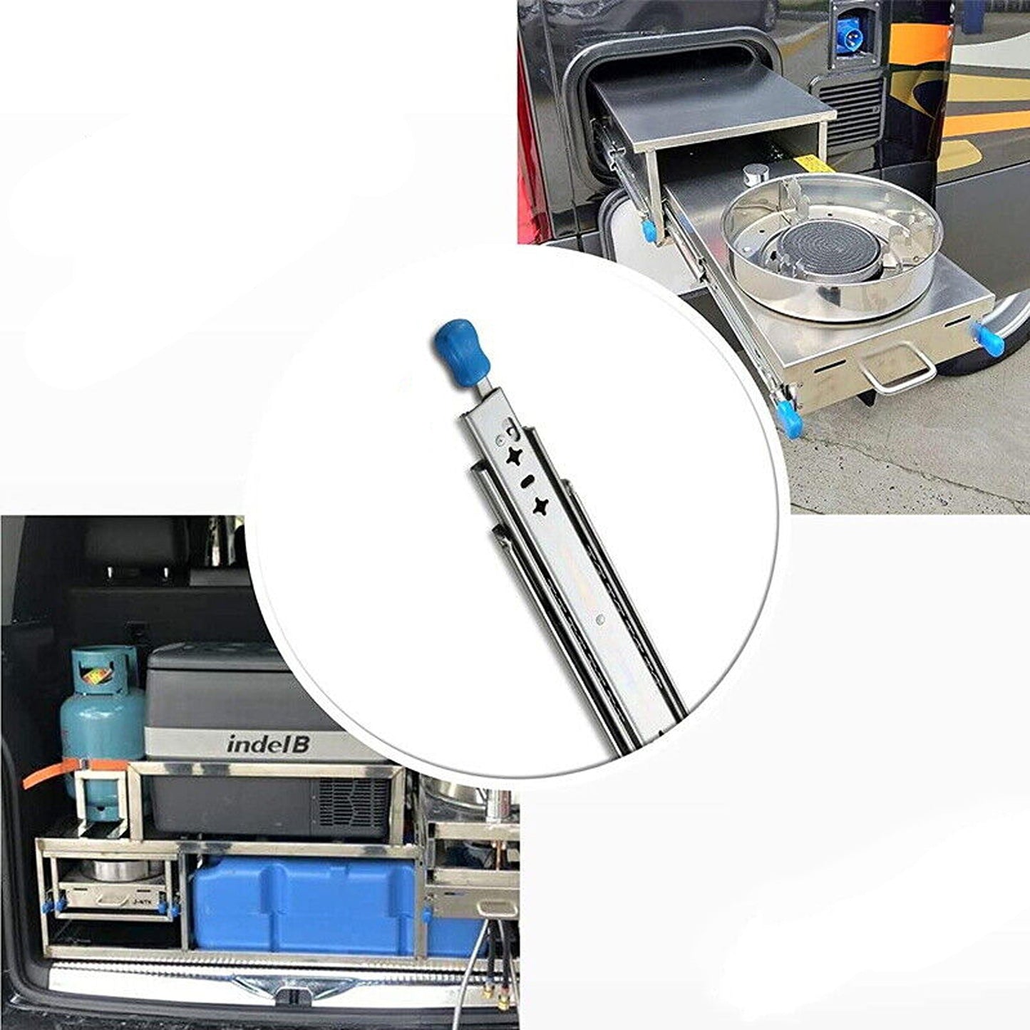 1500mm Heavy Duty Locking Drawer Slides 125KG Trailer Runners 2x