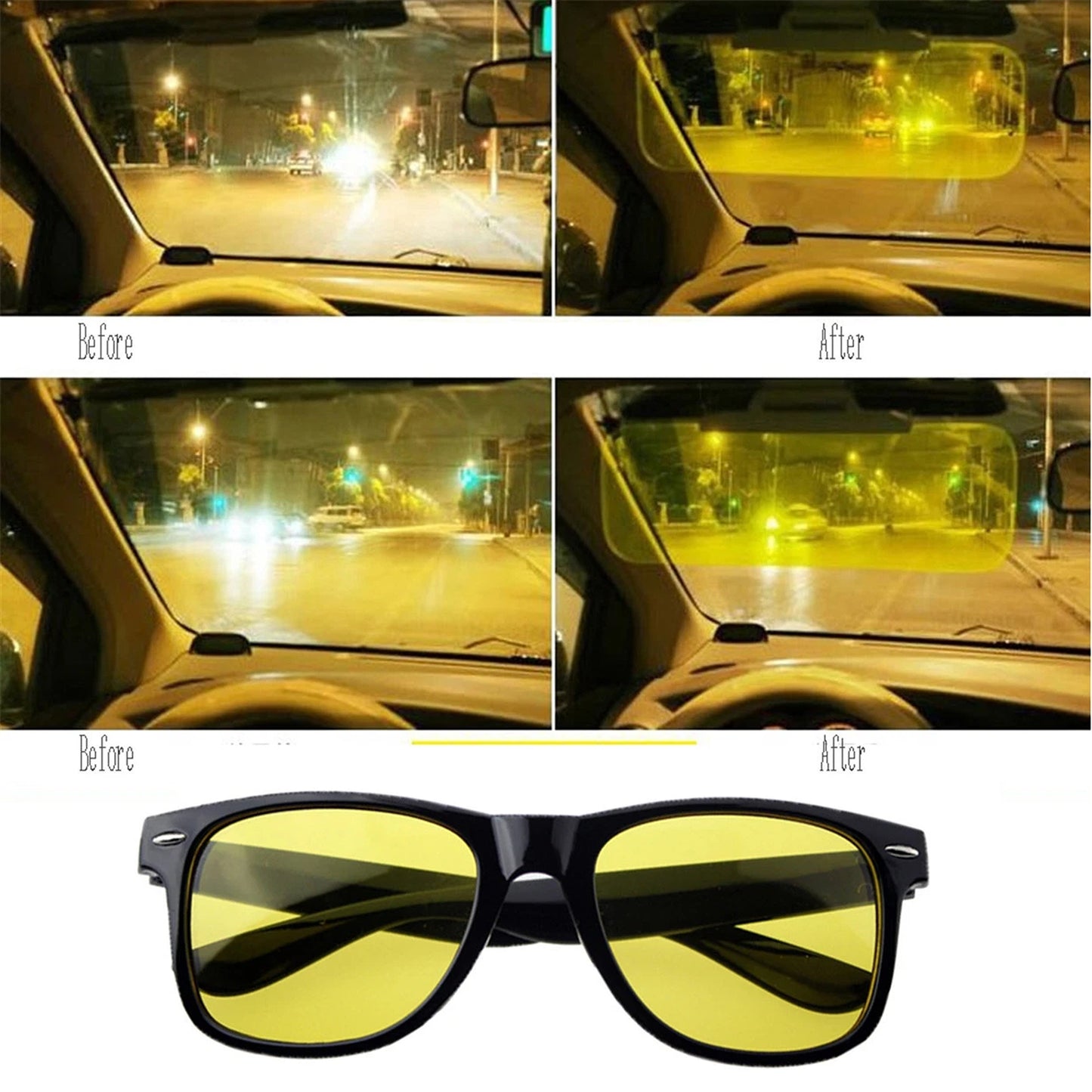 Night Driving Glasses HD Polarized Anti Glare Sunglasses