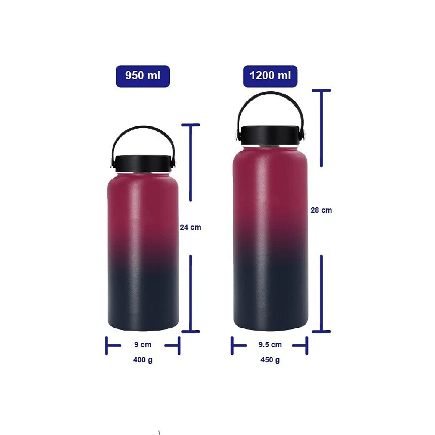 Stainless Steel Insulated Water Bottle with BPA Free Lid - Dark Rainbow