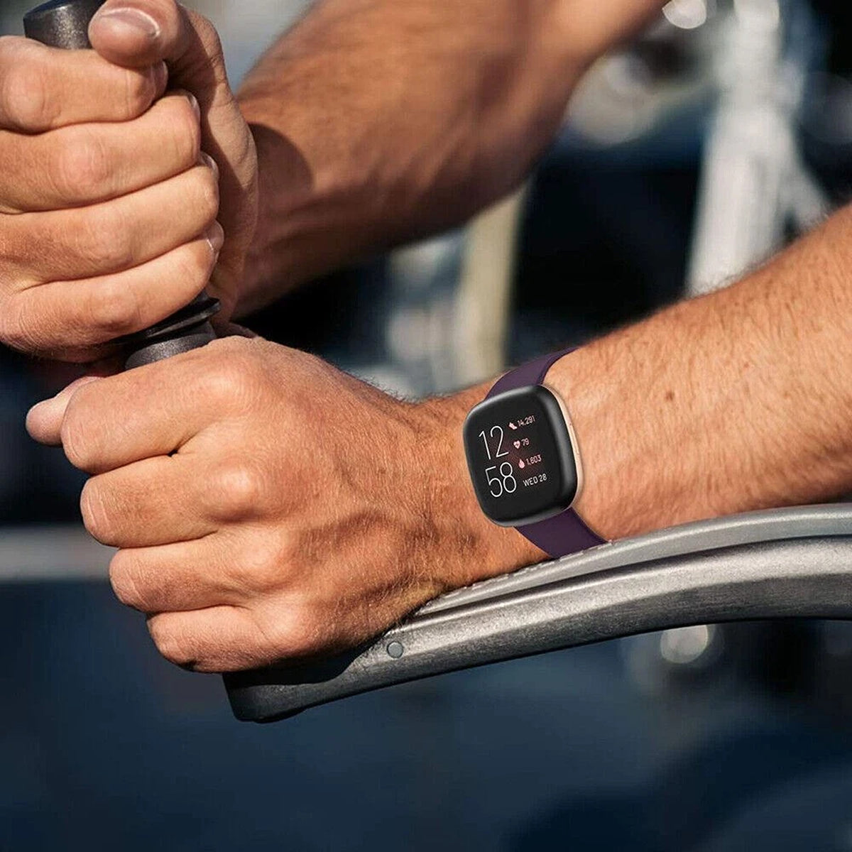 Olive Soft Silicone Watch Strap for Fitbit Versa 3 4 Sense 2