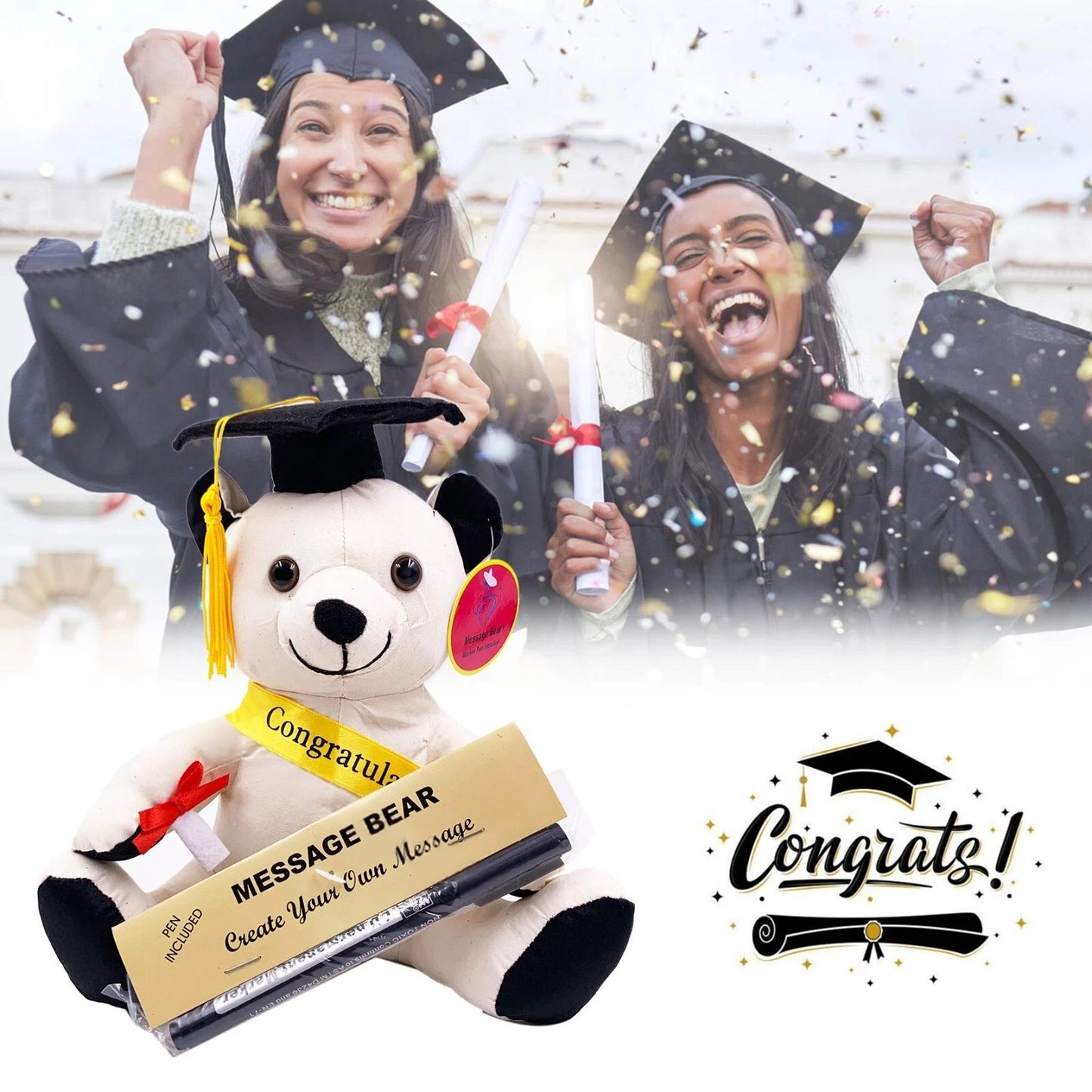 Graduation Bear 22cm with Pen for Signing and Message – Congratulations Gift