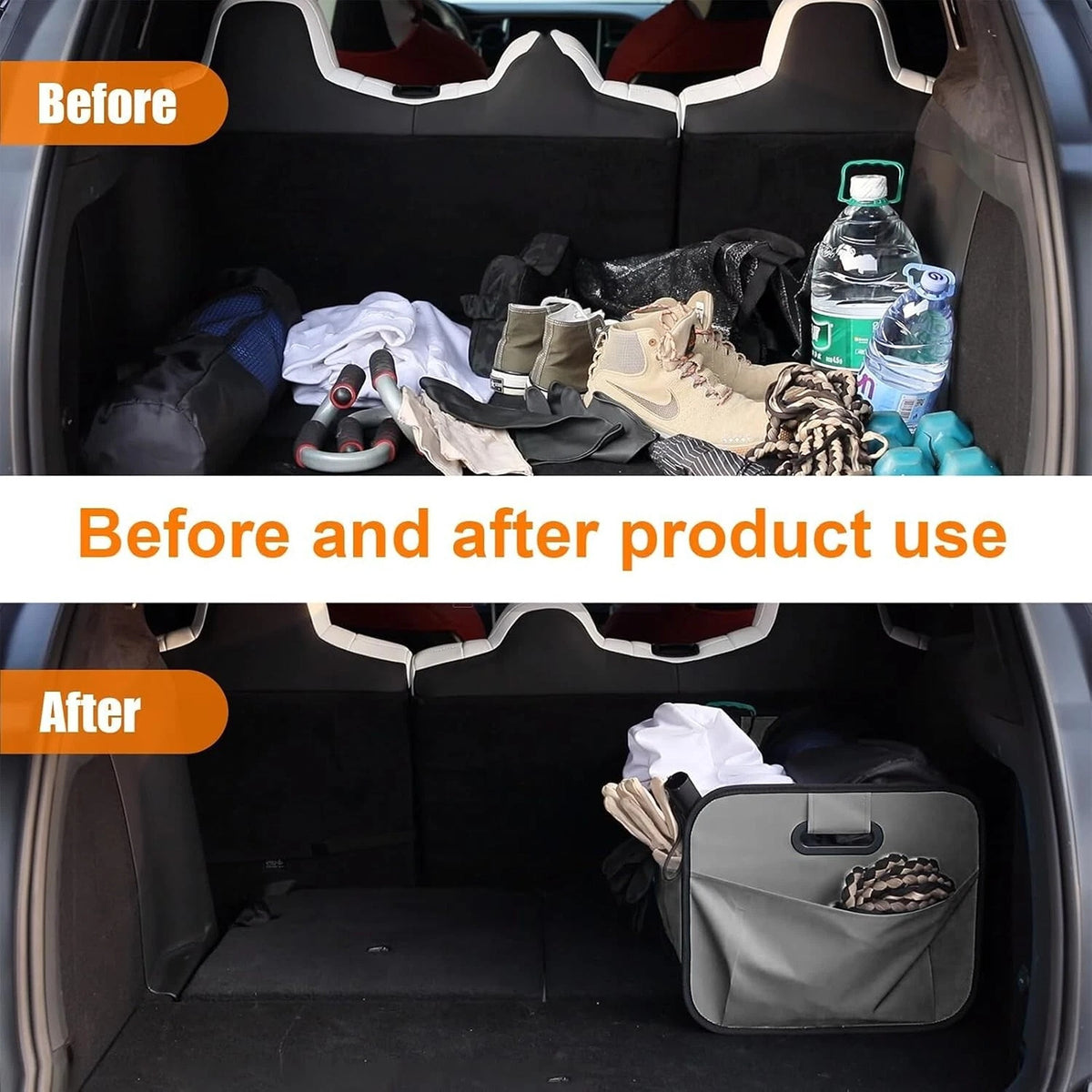 Car Trunk Storage Organizer Collapsible Boot Bag with Multipurpose Pockets