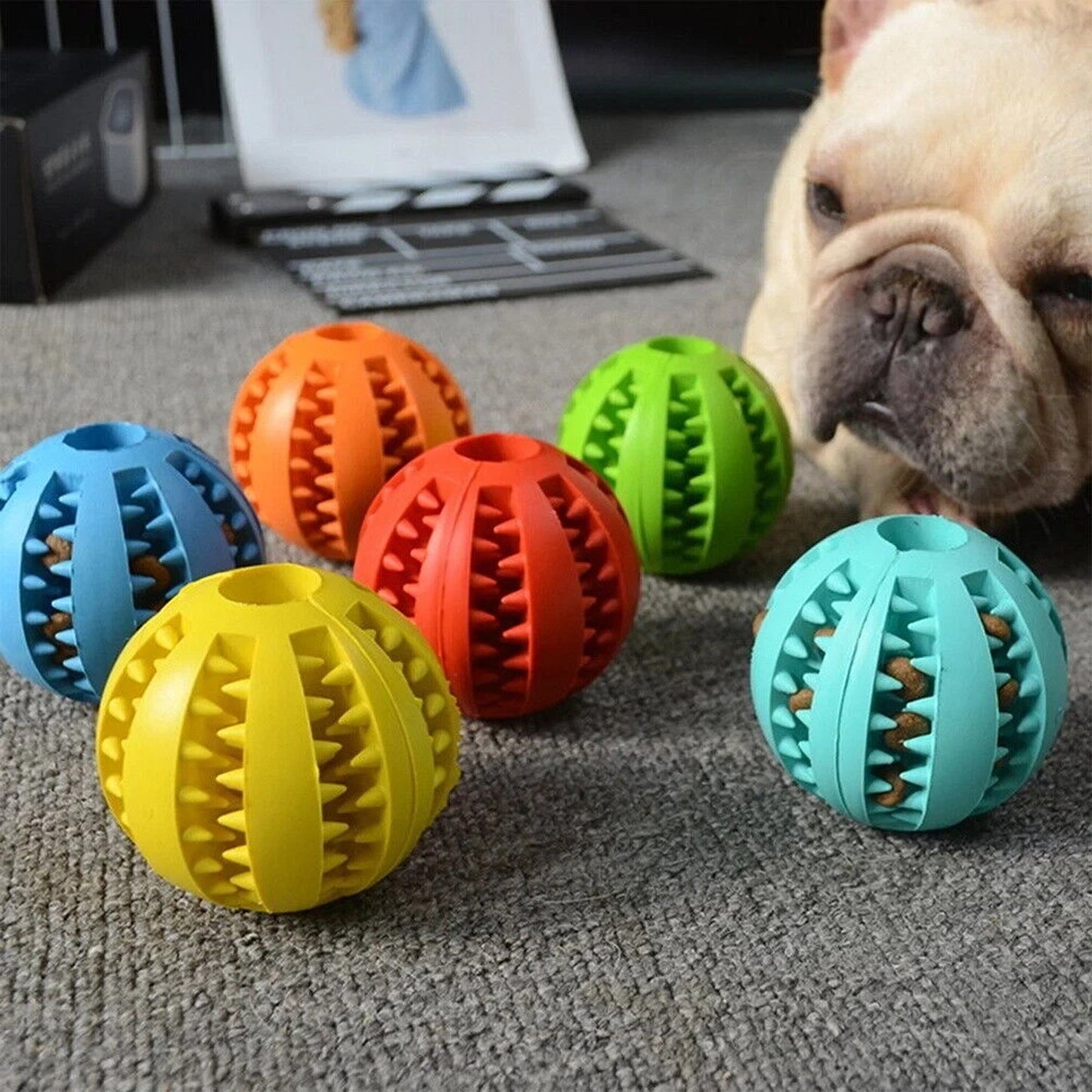 Green Dog Training Play Toy with Treat Holder