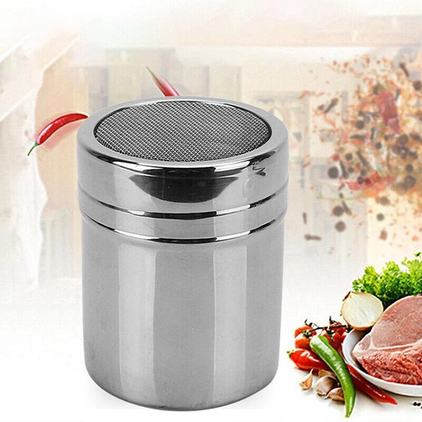Stainless Steel Icing Sugar Cocoa Coffee Shaker