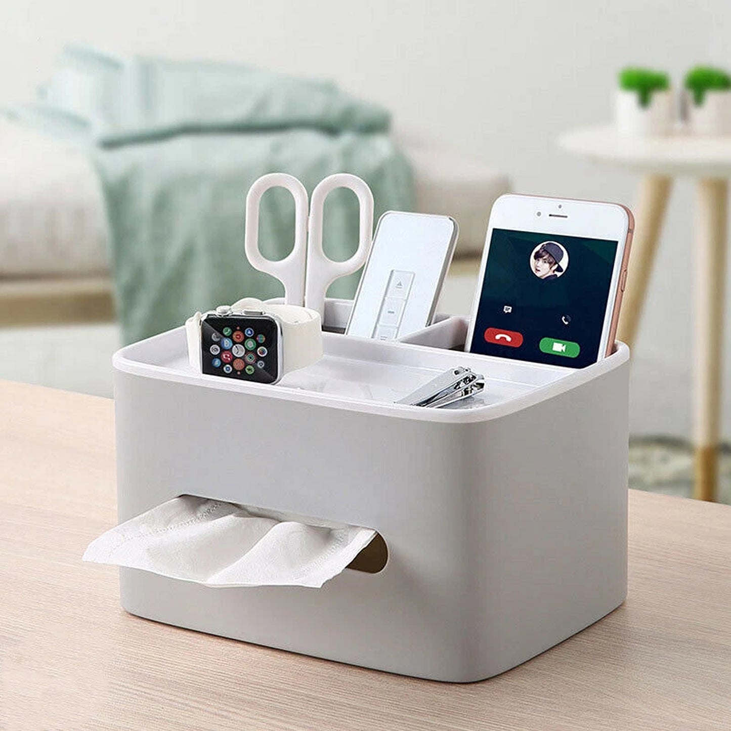 Tissue Box Cover and Paper Napkin Holder for Table or Car