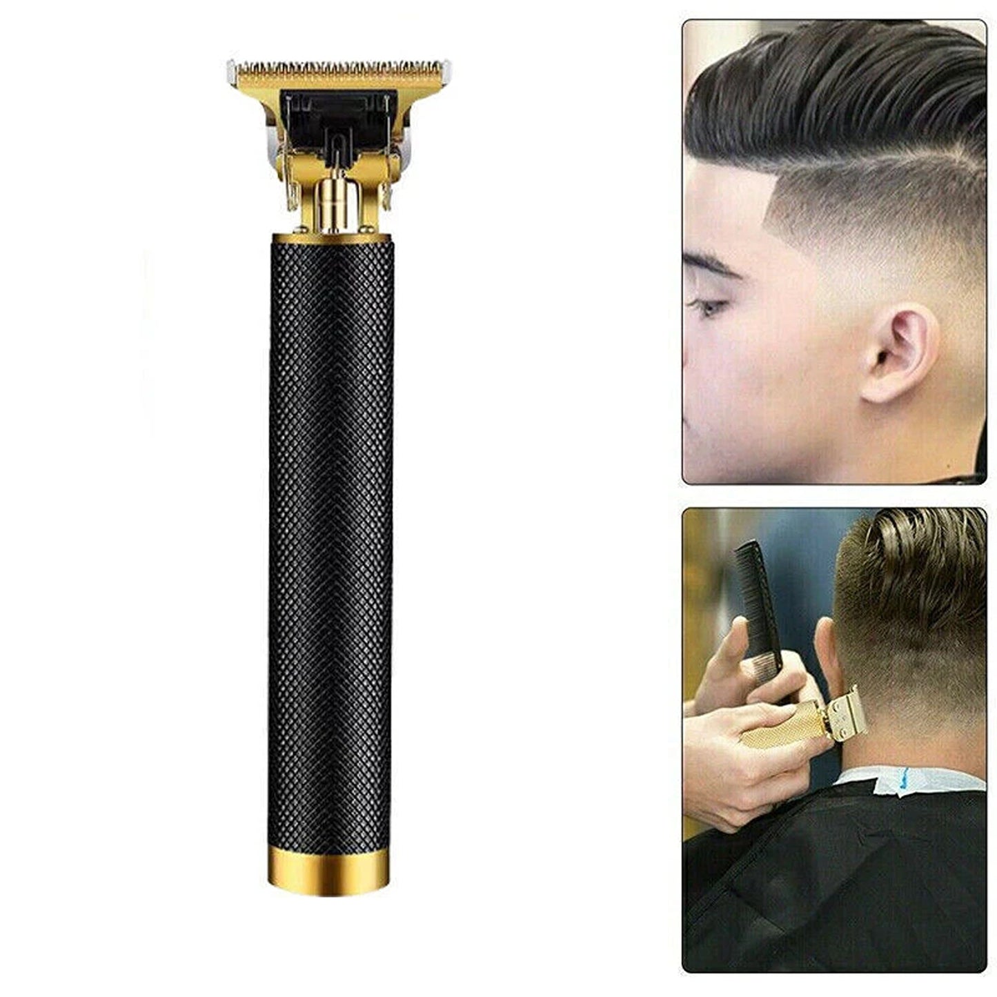 Black Cordless Hair Trimmer with Precision Blades