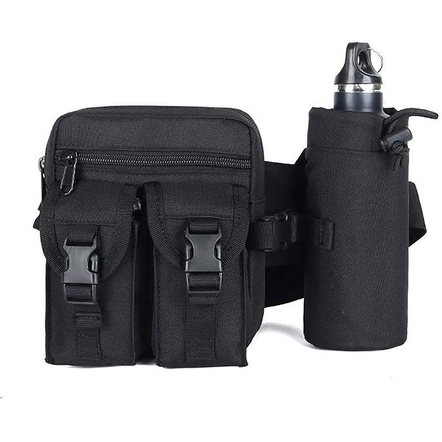 Black Tactical Waist Pack for Camping Hiking and Outdoor Activities