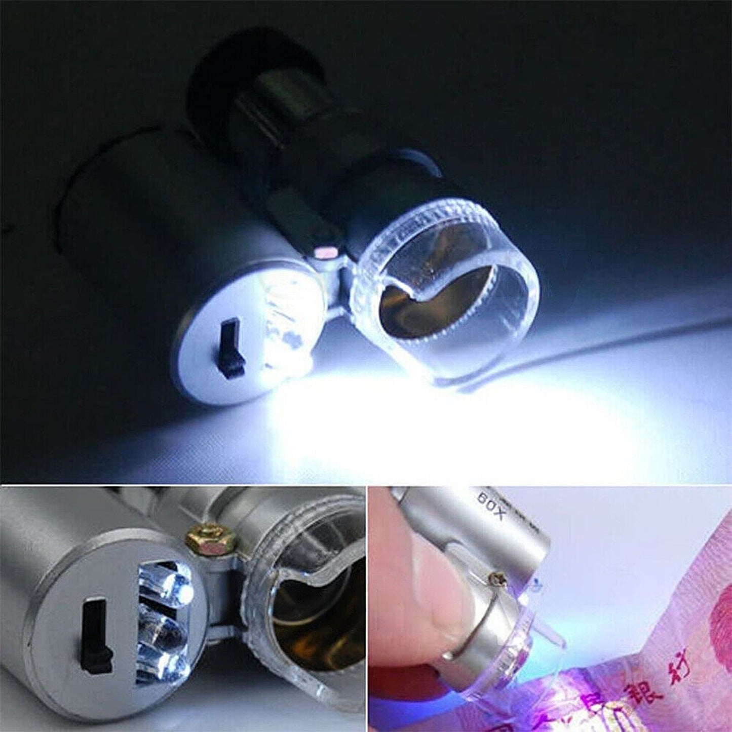 LED Light Jewelry Magnifying Loupe Pocket Loop