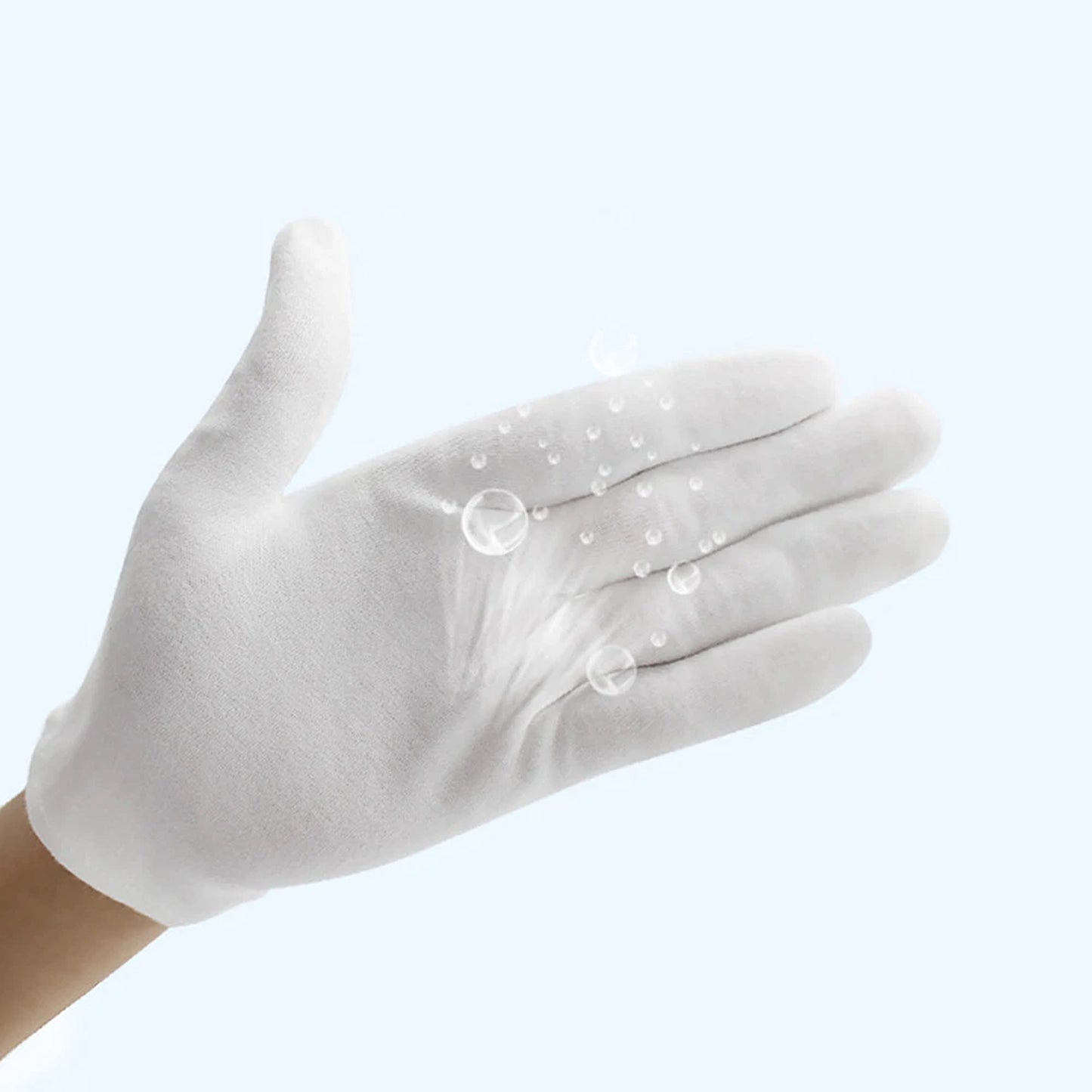 6 Pairs Soft White Cotton Gloves for Jewelry and Costume Handling