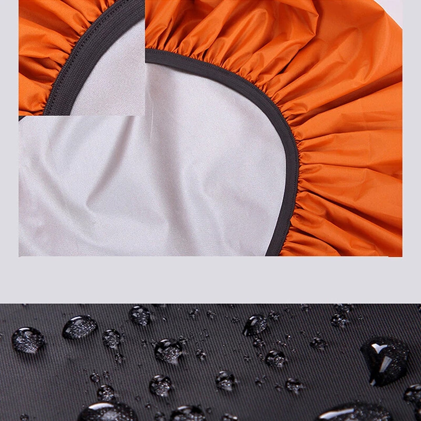 Lightweight Foldable Travel Backpack with Rain Cover for Outdoor Use - Orange
