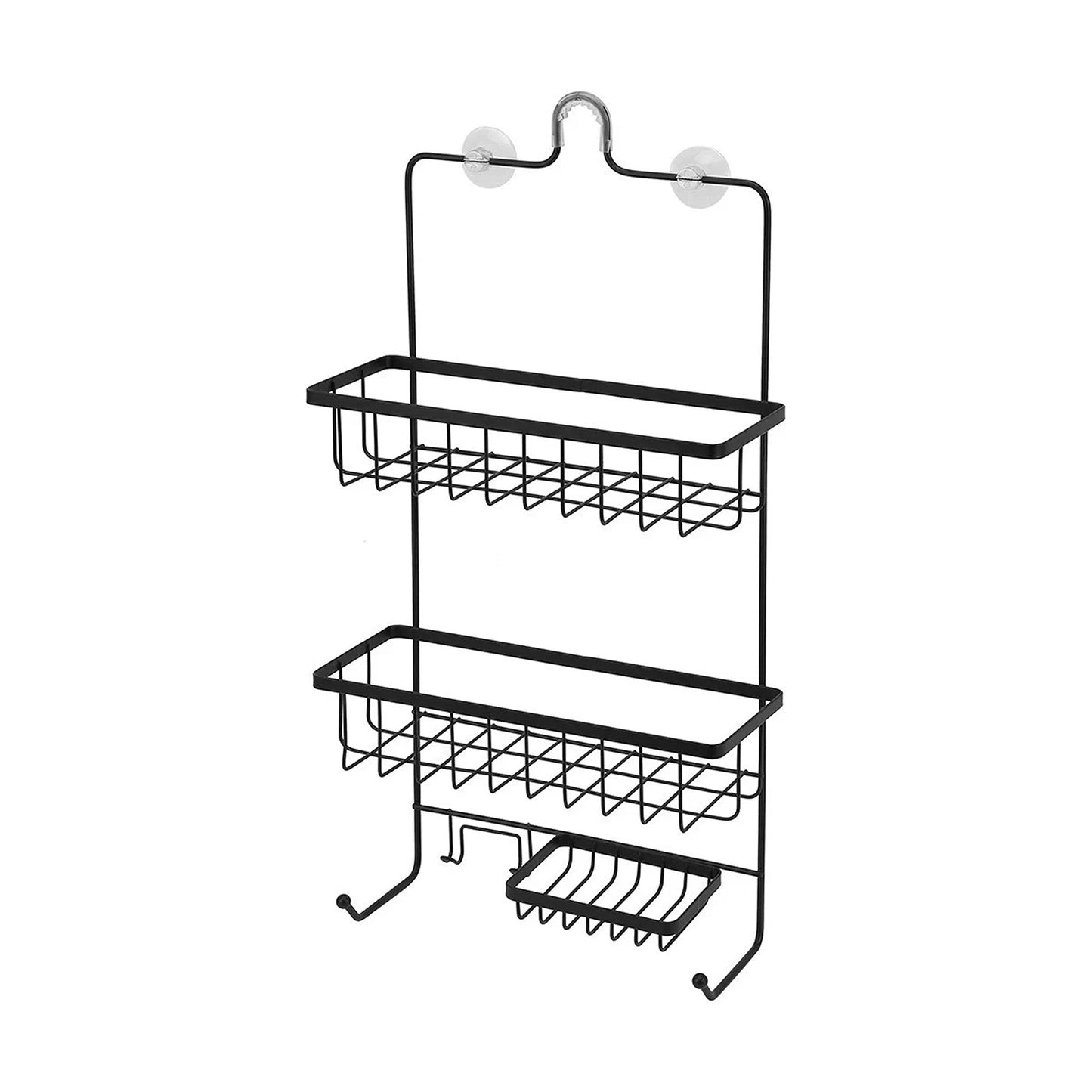 Black Bathroom Shower Caddy Hanging Rack