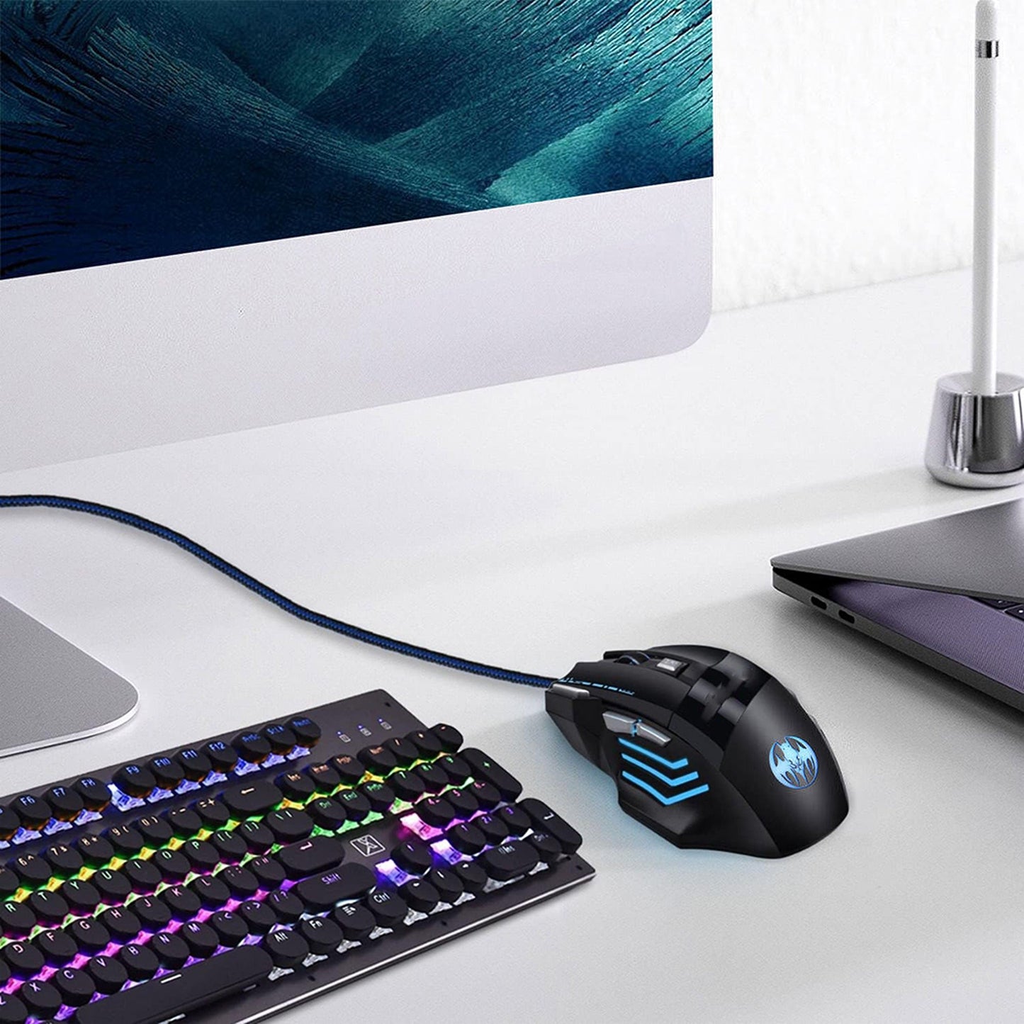 7 Button Wired USB Gaming Mouse 7200 DPI