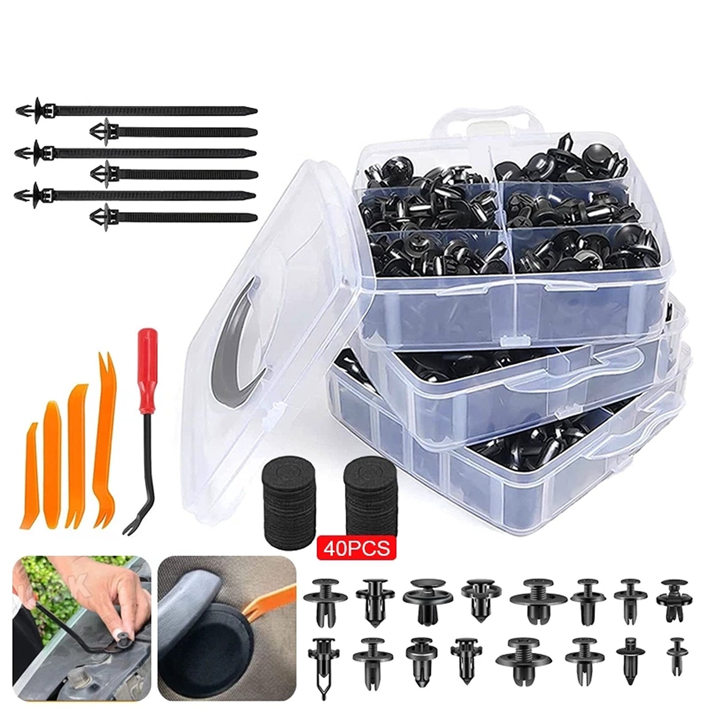 731 Piece Car Body Trim Clip Retainer Bumper Panel Fastener Kit