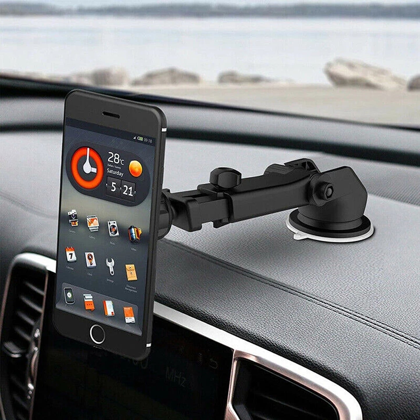 360 Degree Magnetic Car Phone Mount for Dashboard and Windshield