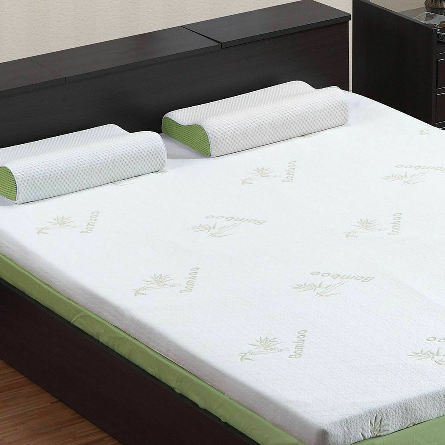 Bamboo Memory Foam Cool Gel Mattress Topper