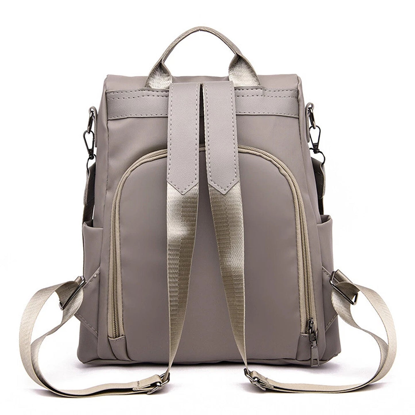 Khaki Womens Oxford Backpack for Travel and Work