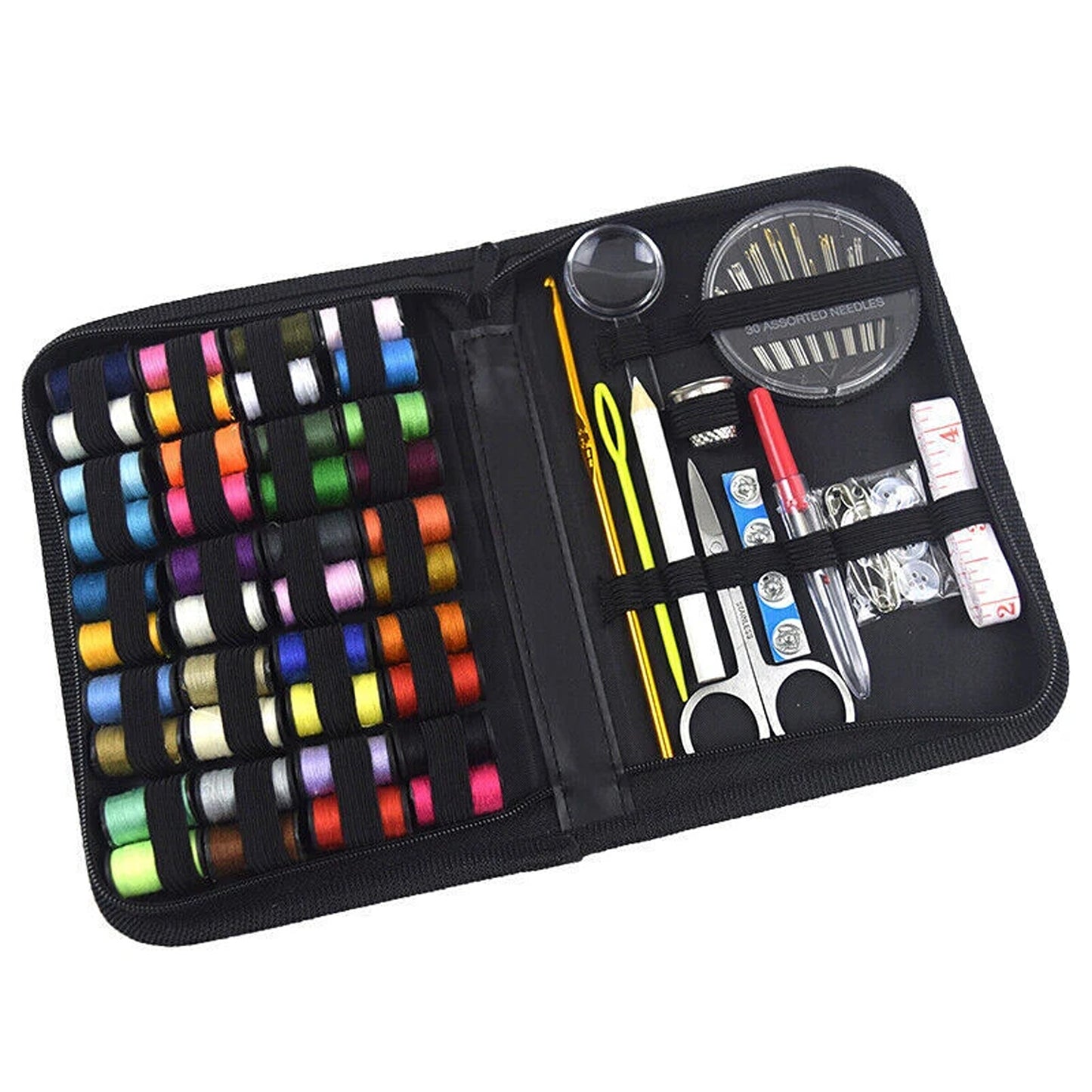 128 Piece Portable Sewing Kit for Home Travel and Emergency Use