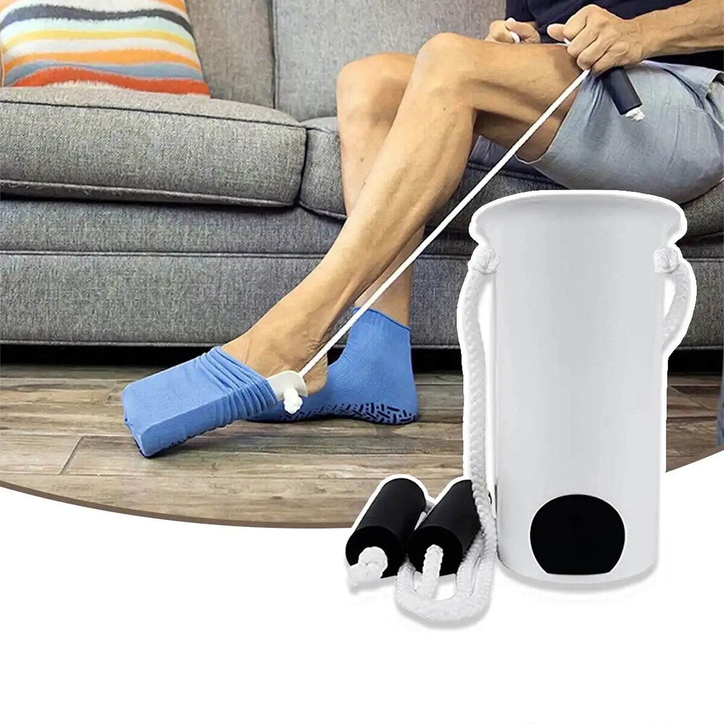 Sock Aid Puller Easy On and Off Stocking Slider Pulling Assists Device
