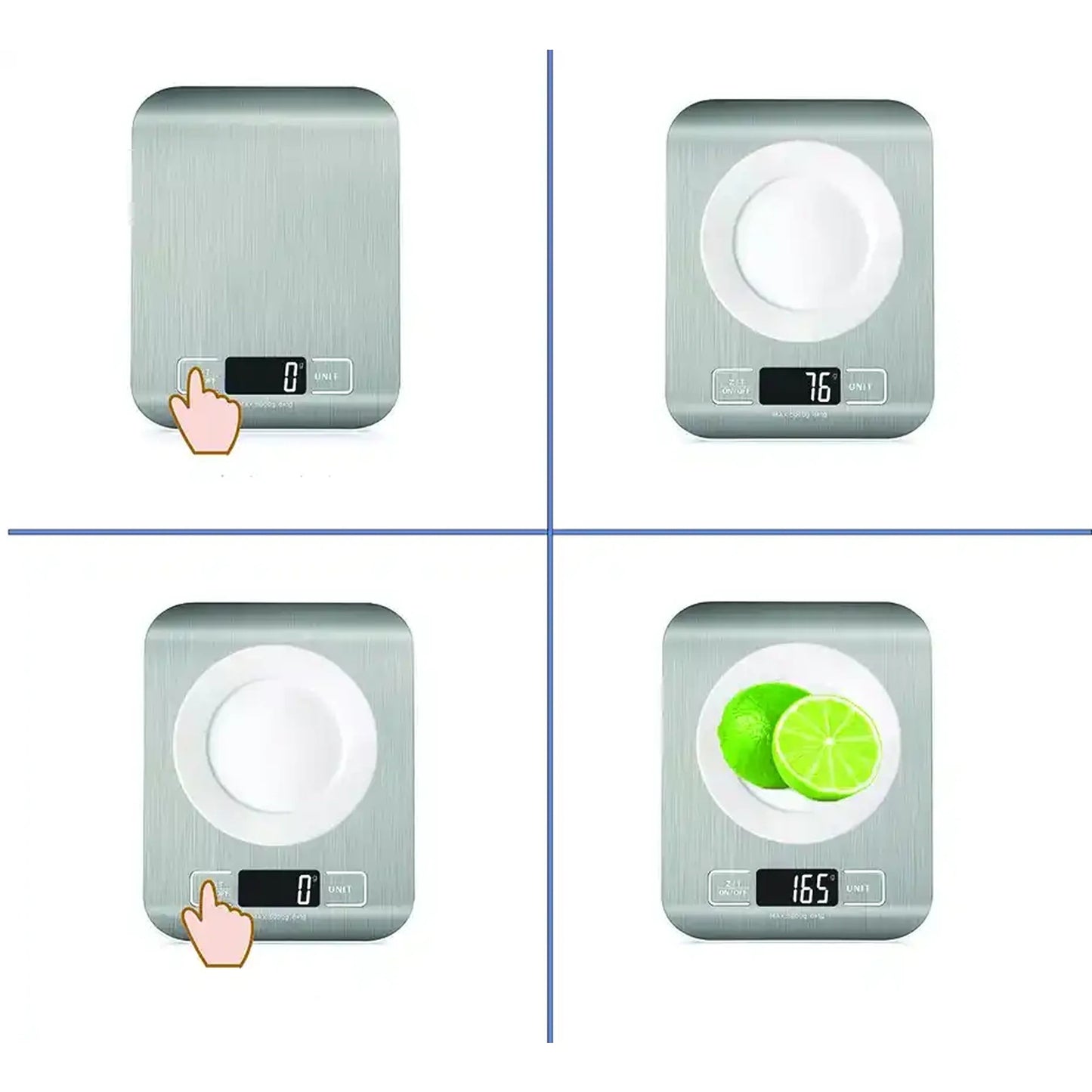 Electronic Digital Stainless Steel Kitchen Scale 5kg - 1g
