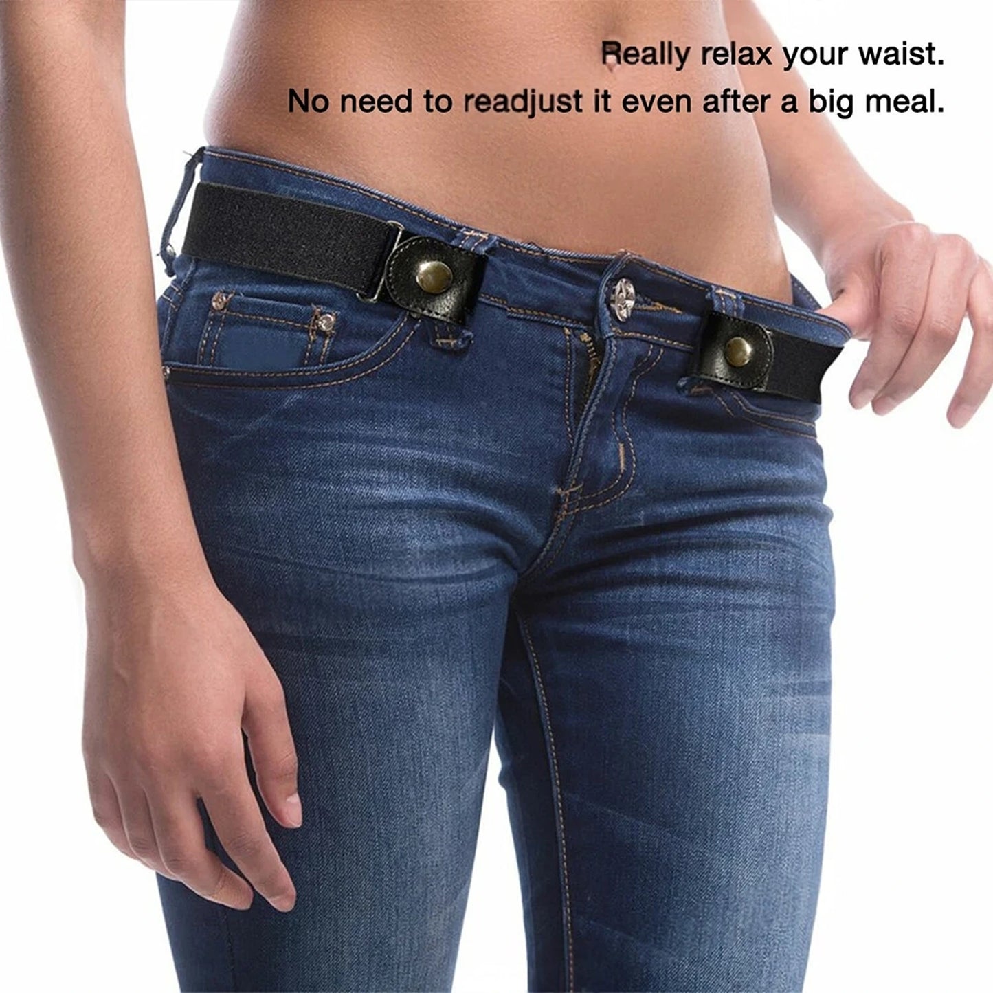 Buckle-free Elastic No Bulge Invisible Womens Belt Jeans Comfortable