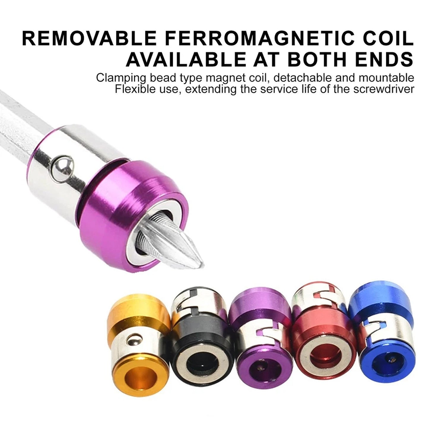 10 Piece Screwdriver Bit Magnetizer Ring Set