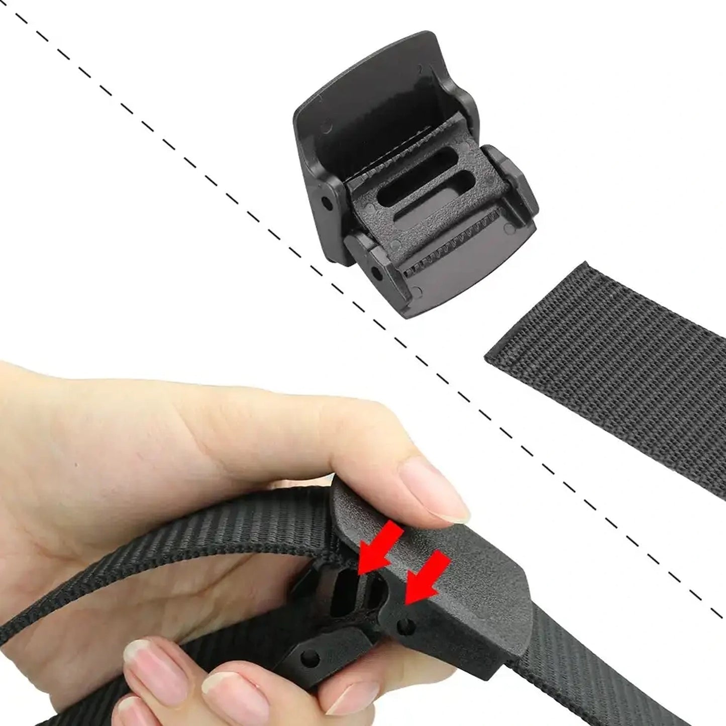 Plastic Buckle Nylon Canvas Belt Military Tactical Waistband Men Women