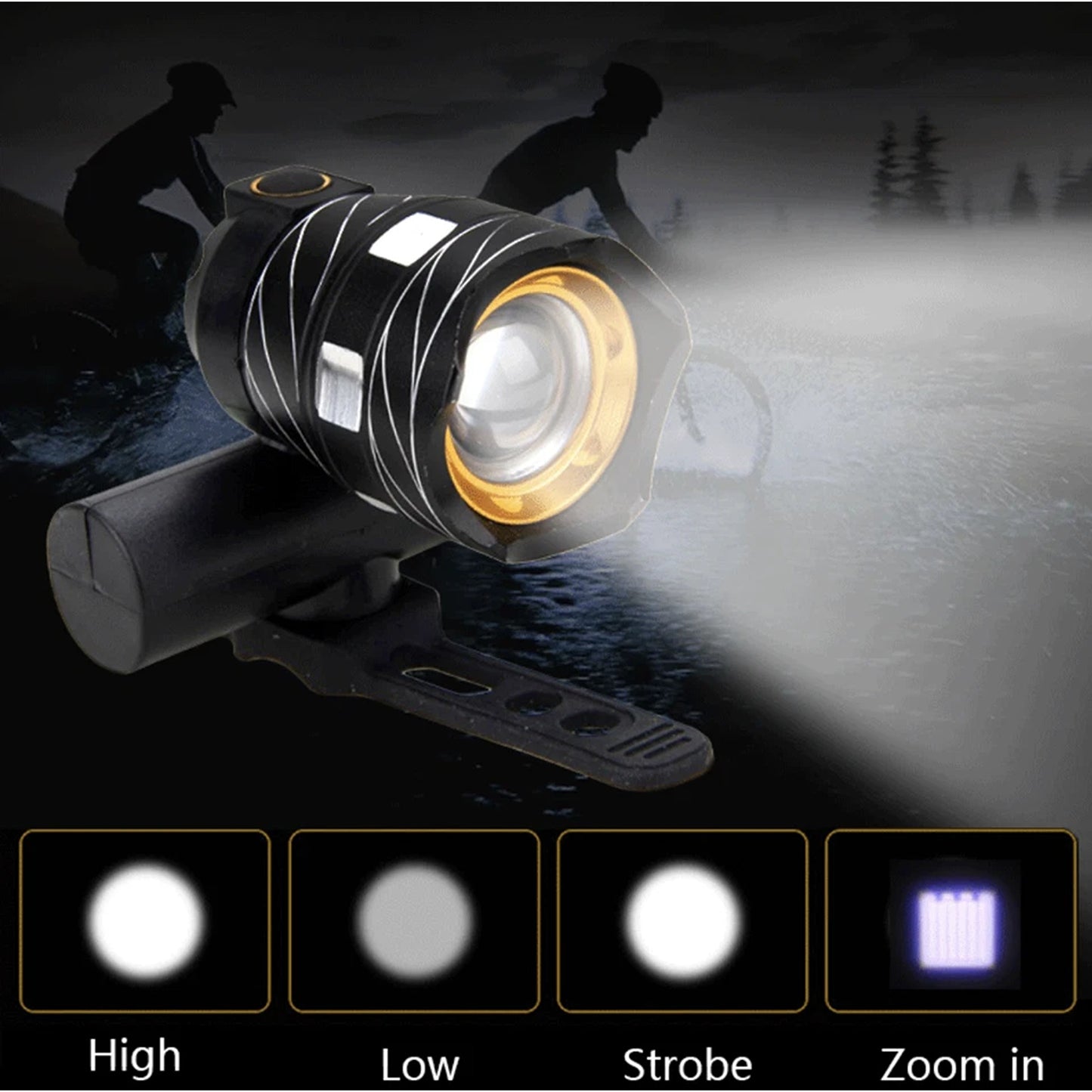 Waterproof Bicycle Headlight and Taillight