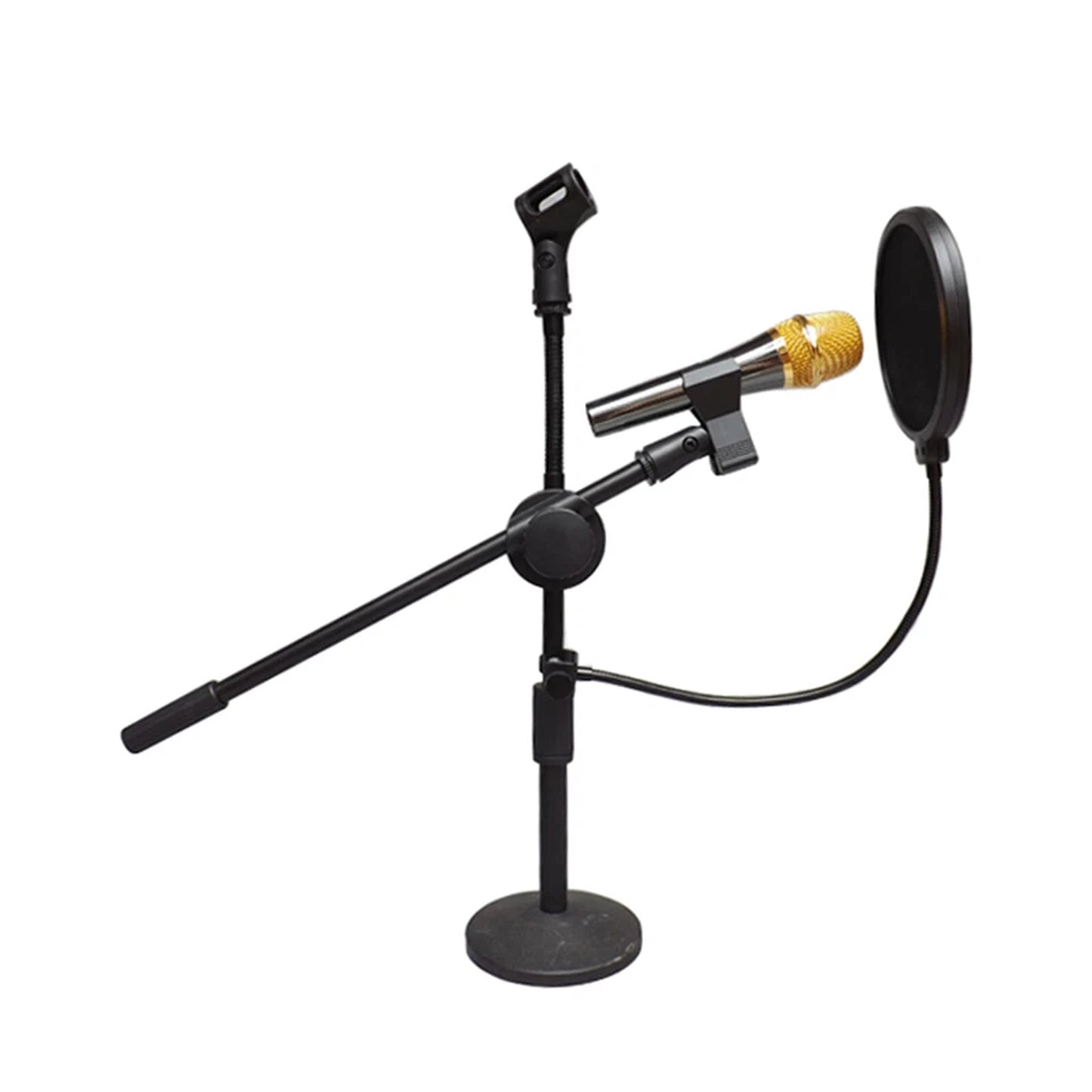 Microphone Pop Filter with Double Layer Mesh