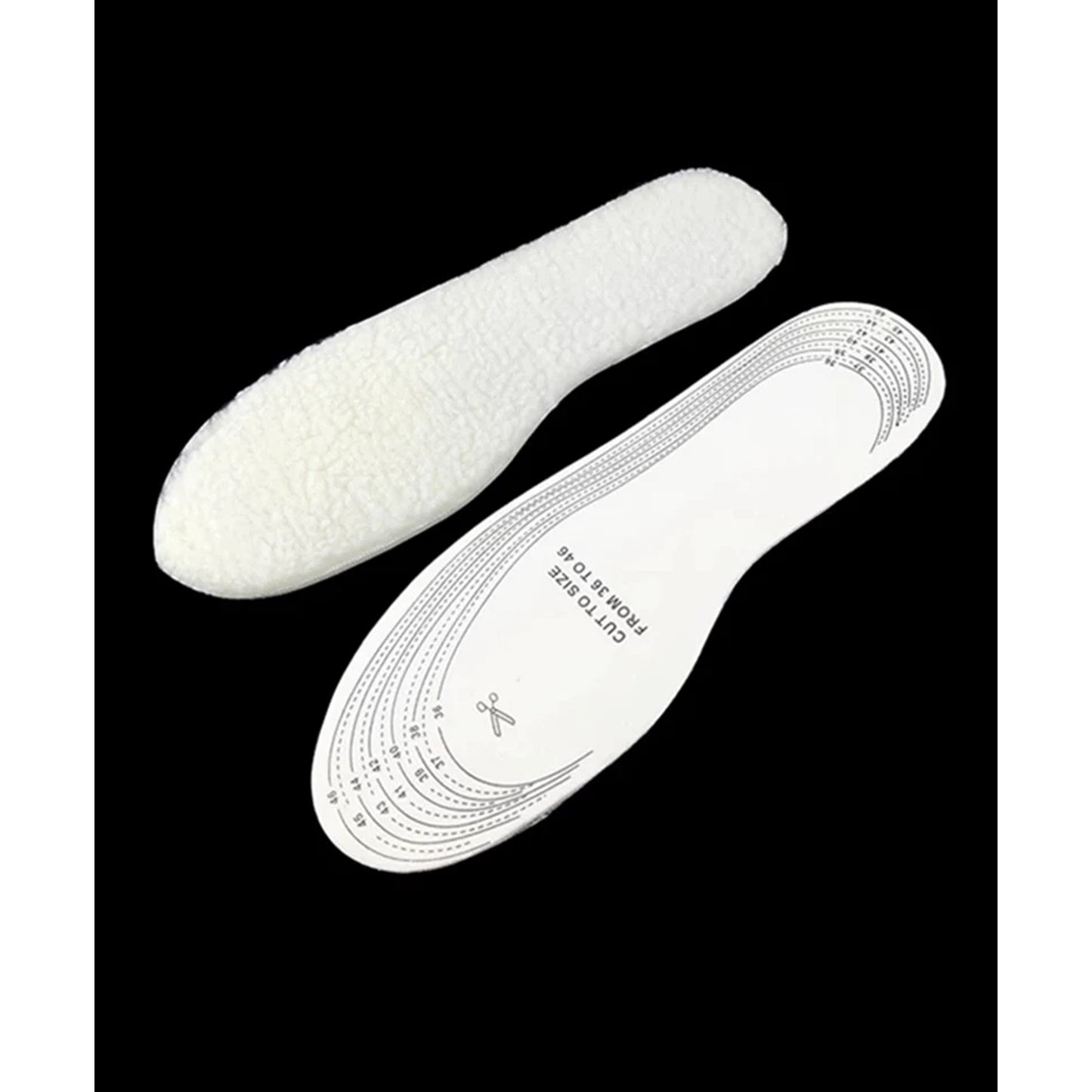 1 Pair Thermal Wool Insoles for Everyday Comfort