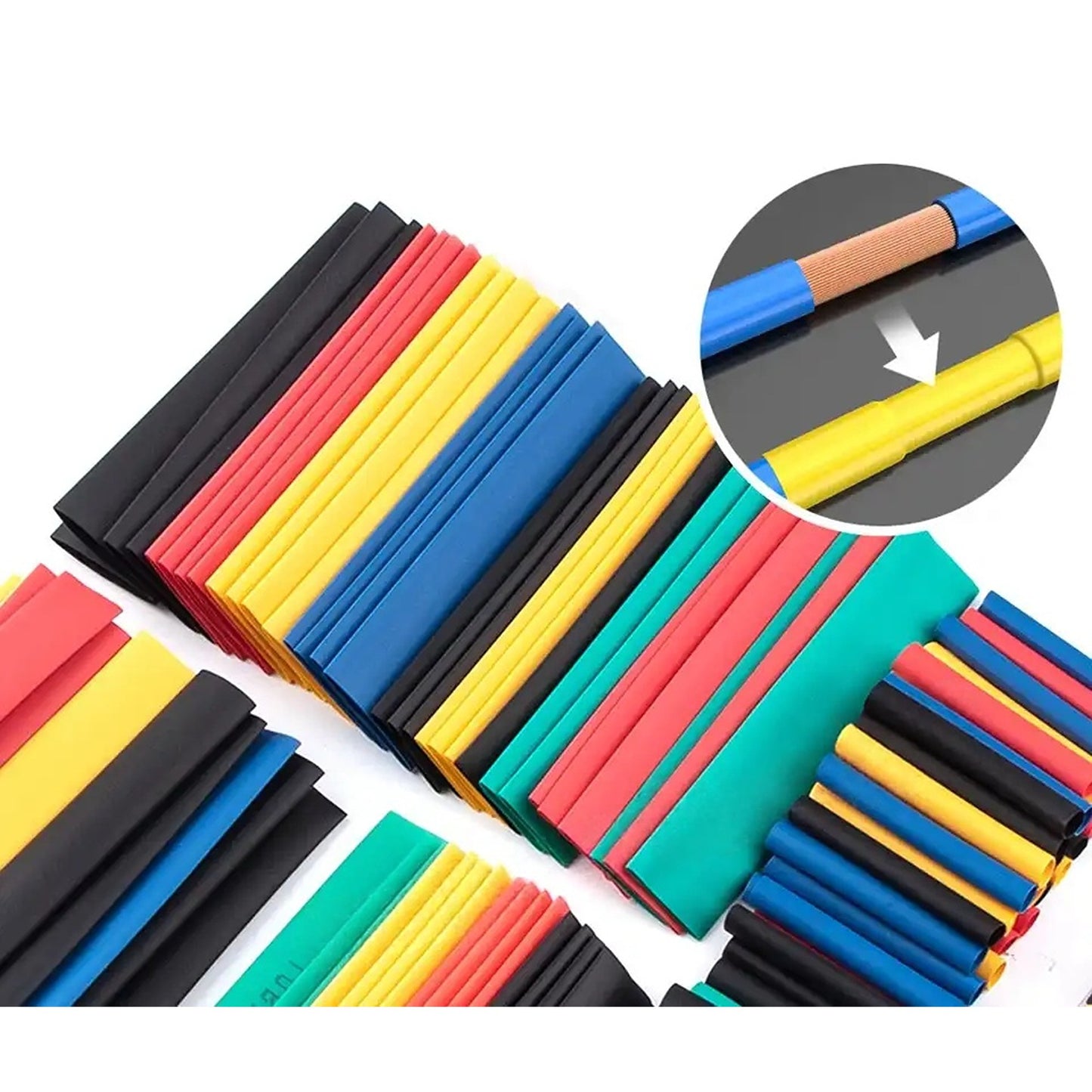 Heat Shrink Tubing Tube Assortment Wire Cable Insulation Sleeving Kit 530x