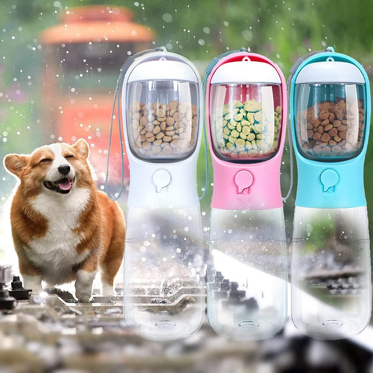 550ML Portable Pet Water Bottle for Dogs and Cats Travel Drinking Cup