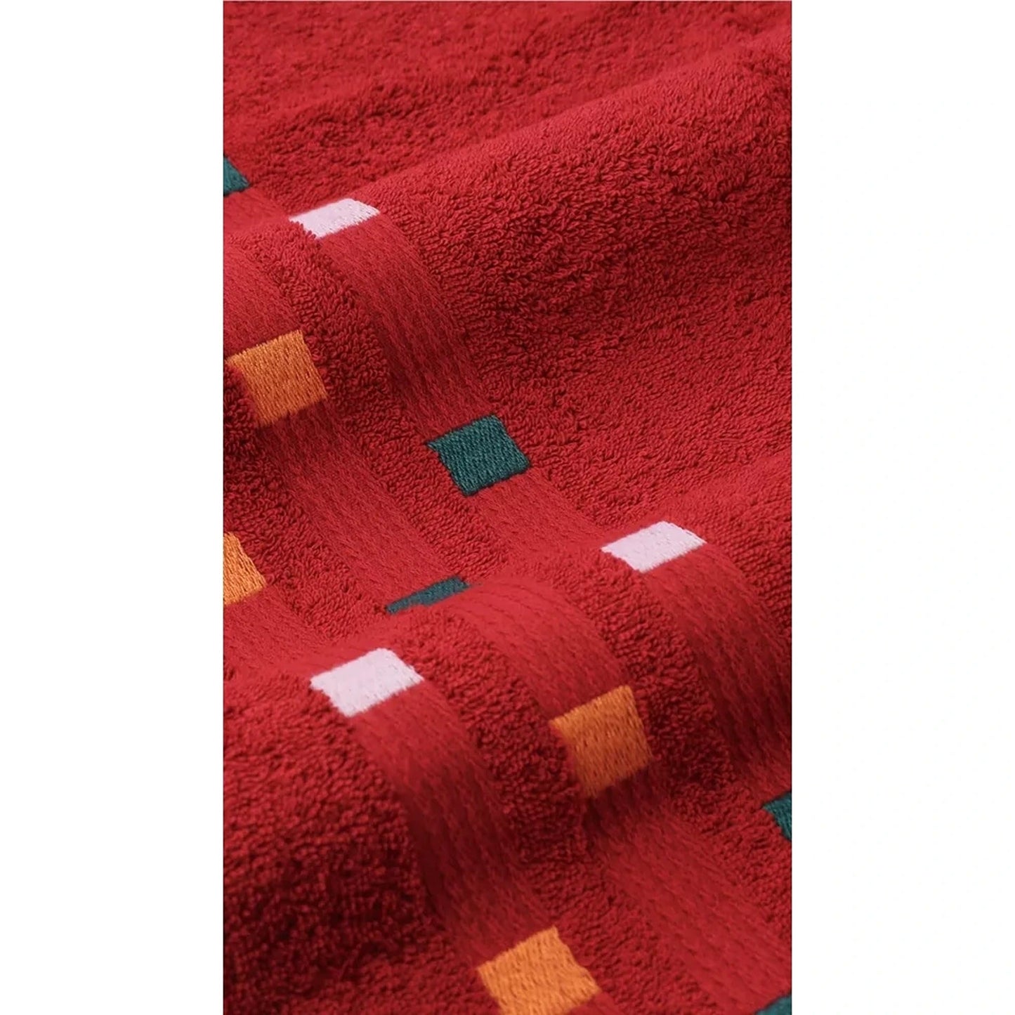 Red Soft and Absorbent Luxury Cotton Towel Set 550 GSM