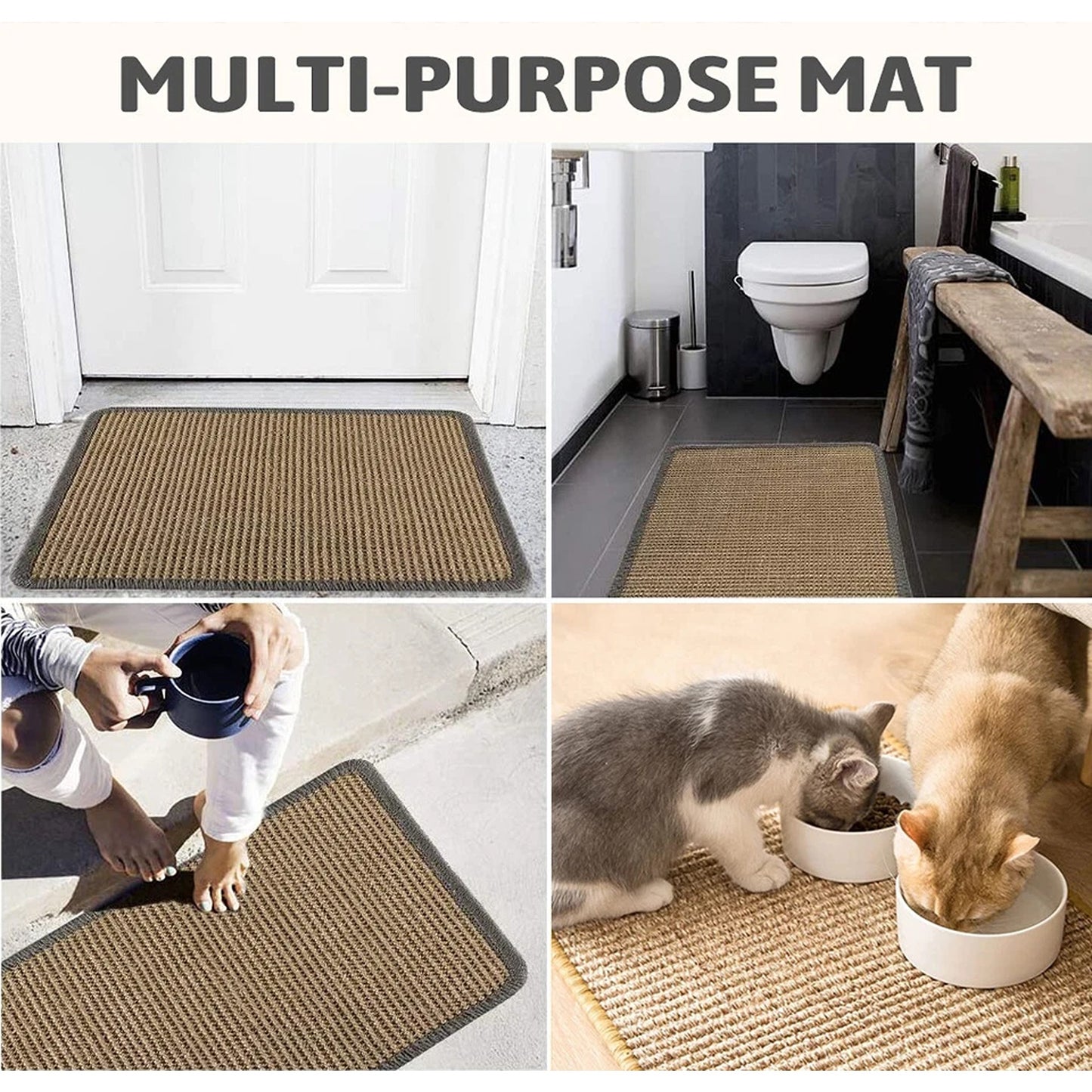 Natural Sisal Cat Scratcher Mat for Sofa Protection