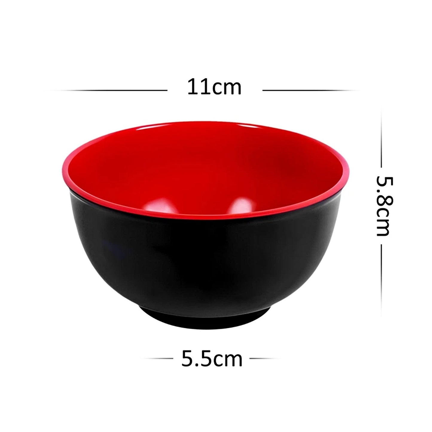 4 Piece Melamine Rice Bowl Set for Soup and Dessert