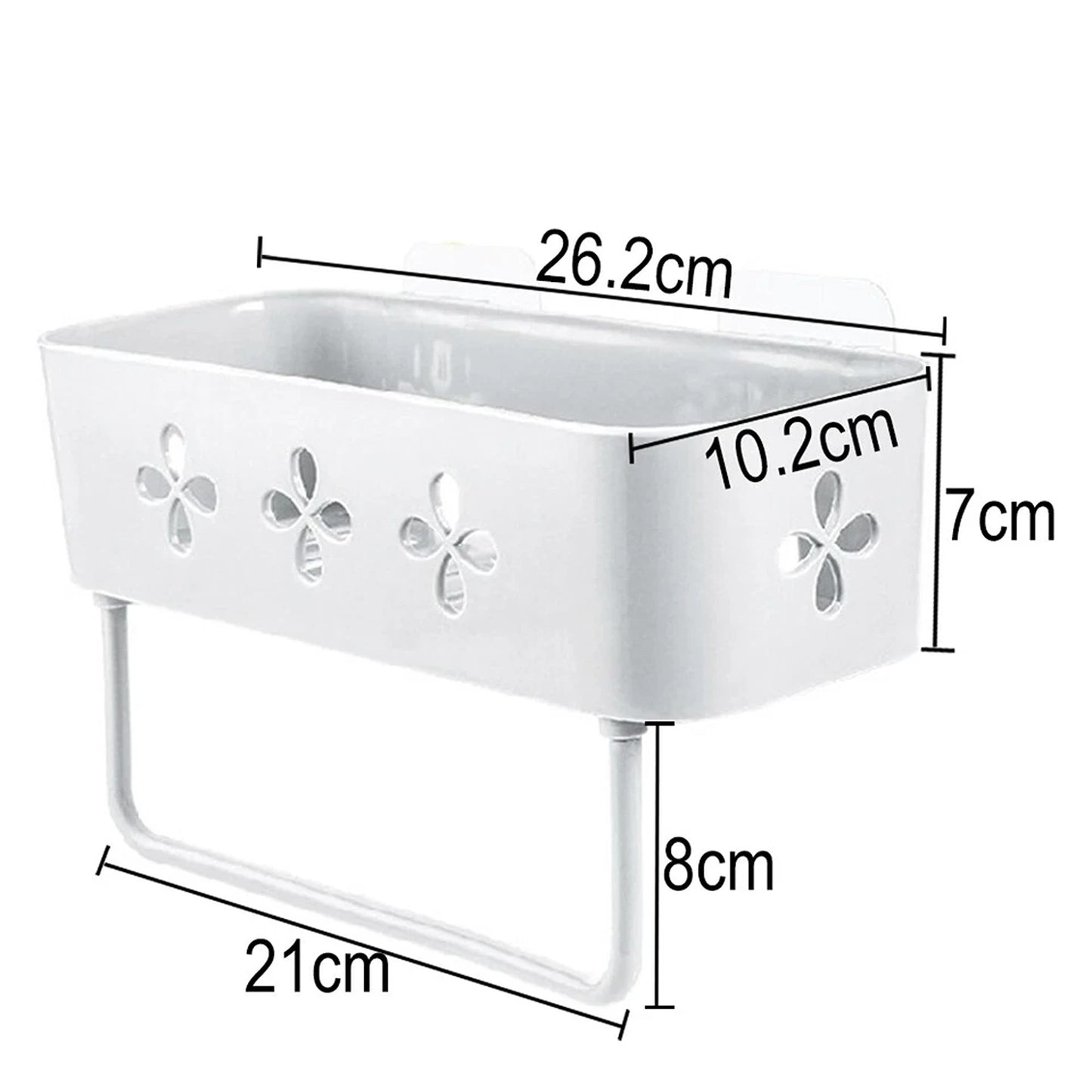Shower Suction Shelf Bathroom Corner Storage Basket Kitchen Caddy Rack Tidy