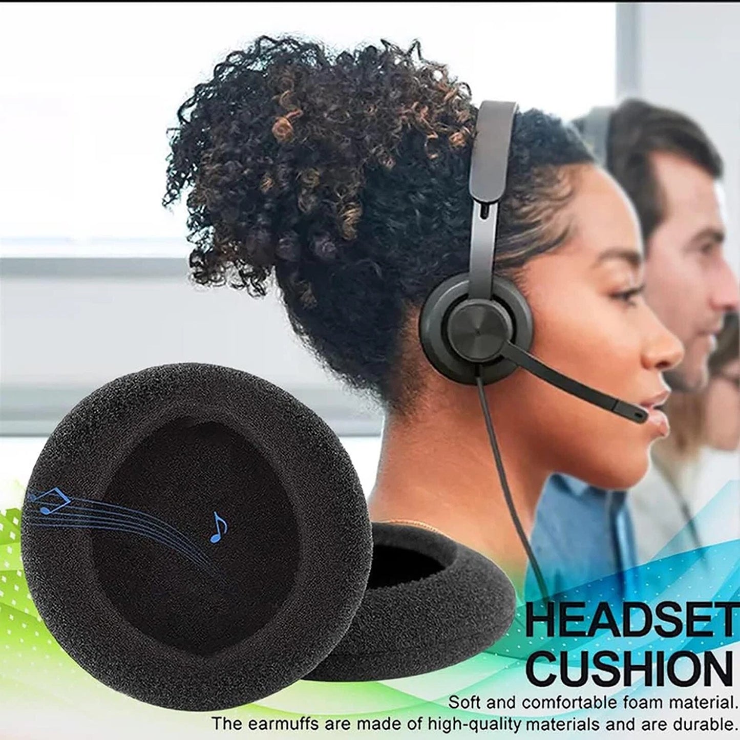 10 Piece Replacement Ear Pads for Headphones and Headsets 5.5cm